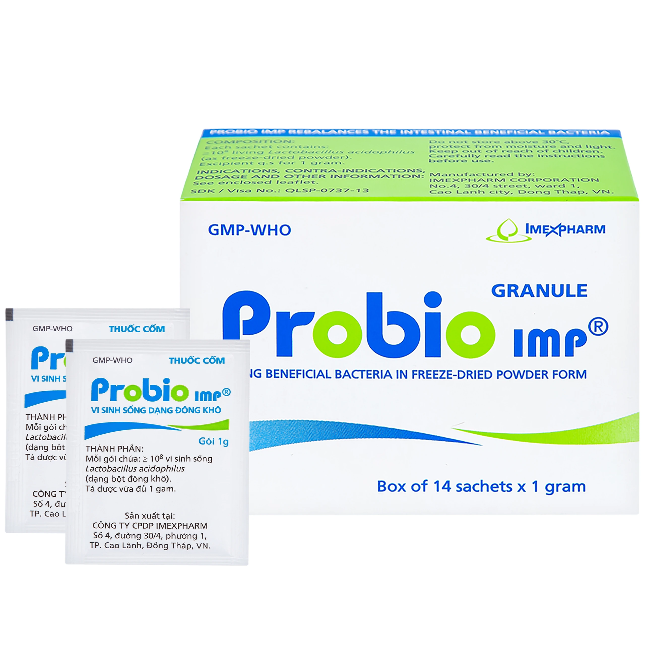 Thuốc cốm Probio IMP bổ sung vi khuẩn có ích ở ruột (14 gói x 1g)