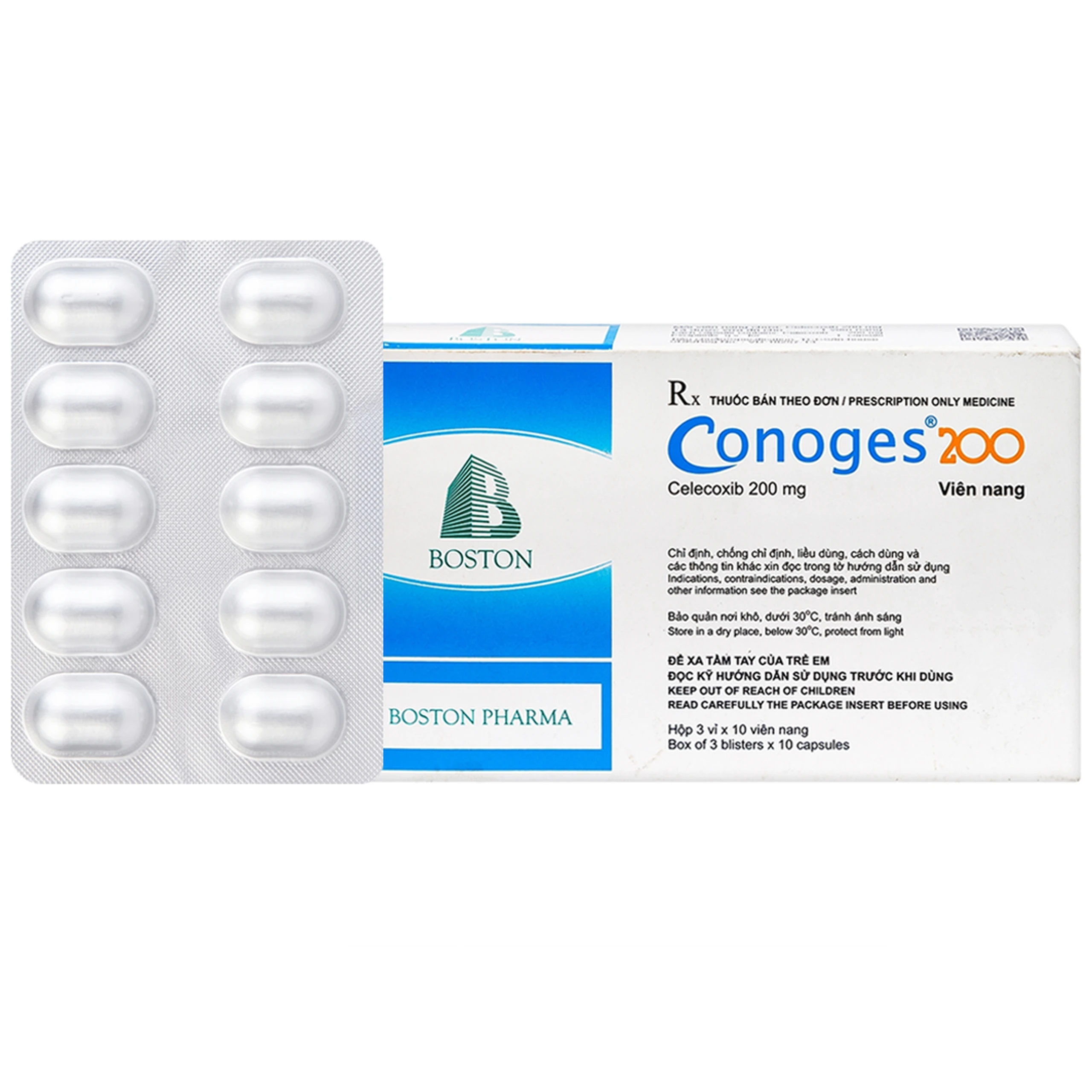 Thuốc Conoges 200 Boston điều trị triệu chứng viêm xương khớp, viêm khớp dạng thấp (30 viên) 1