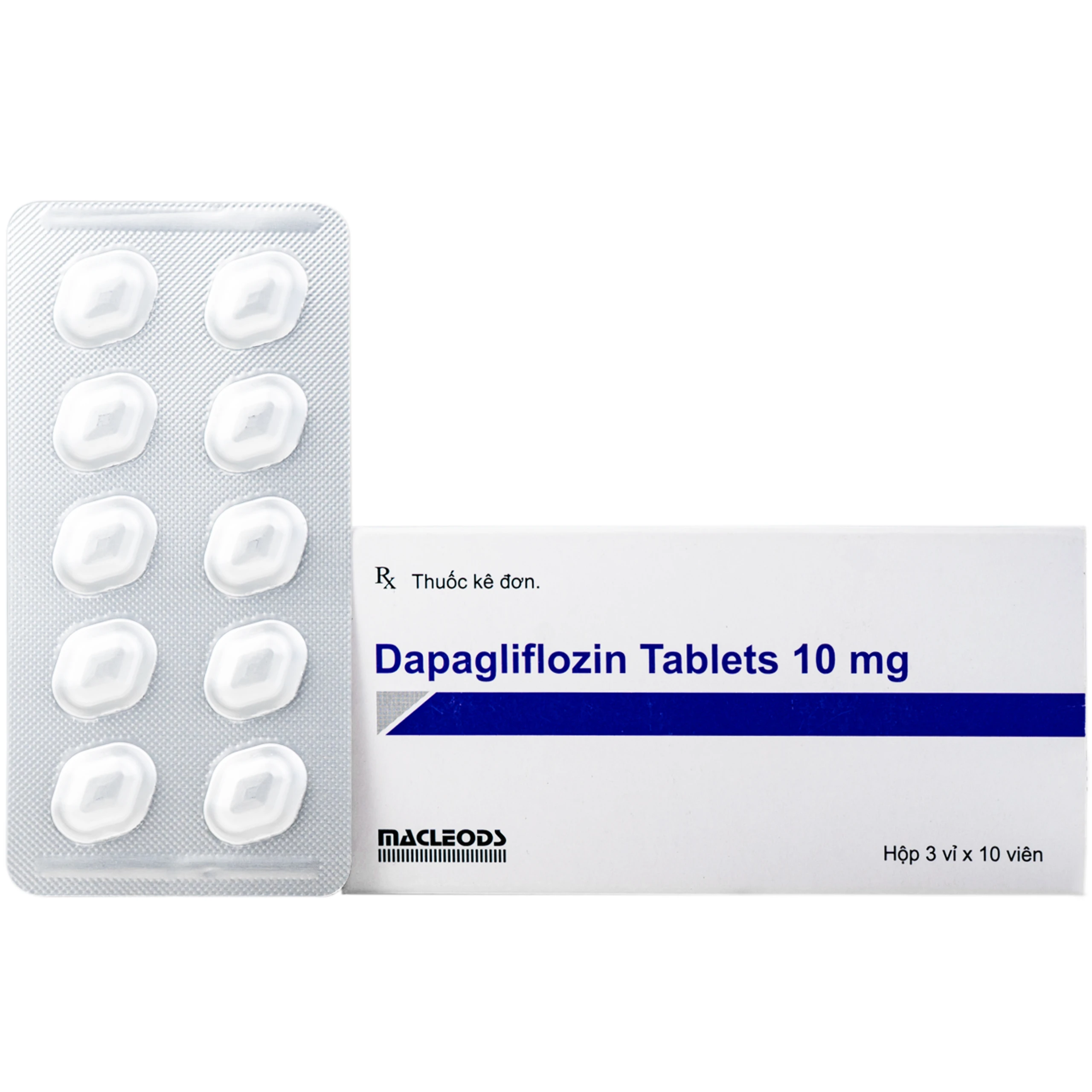 Thuốc DAPAGLIFLOZIN TABLET 10MG Macleods điều trị đái tháo đường típ 2 (3 vỉ x 10 viên) 1