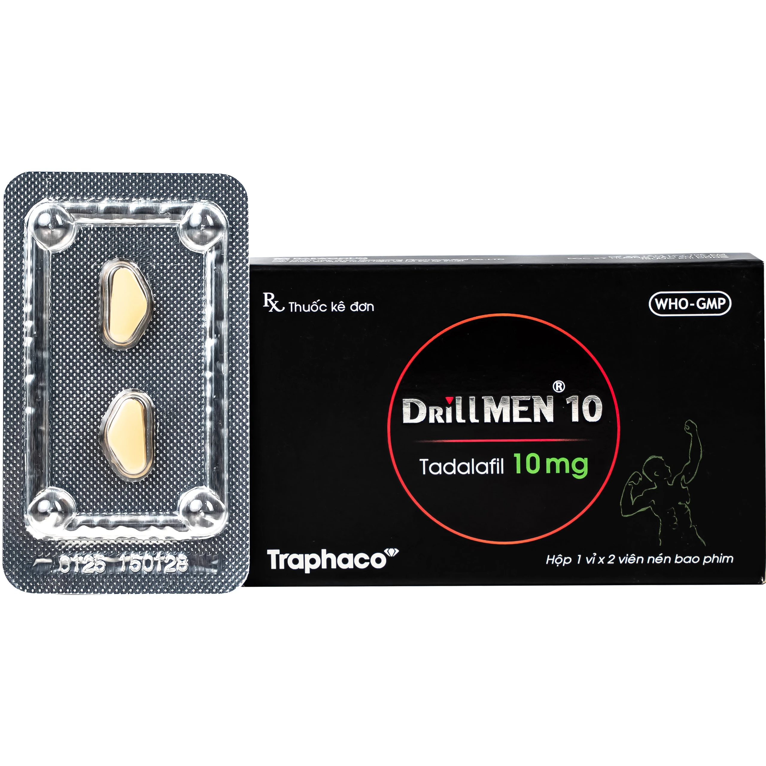 Thuốc DrillMEN 10mg Traphaco điều trị rối loại cương dương (1 vỉ x 2 viên) 1