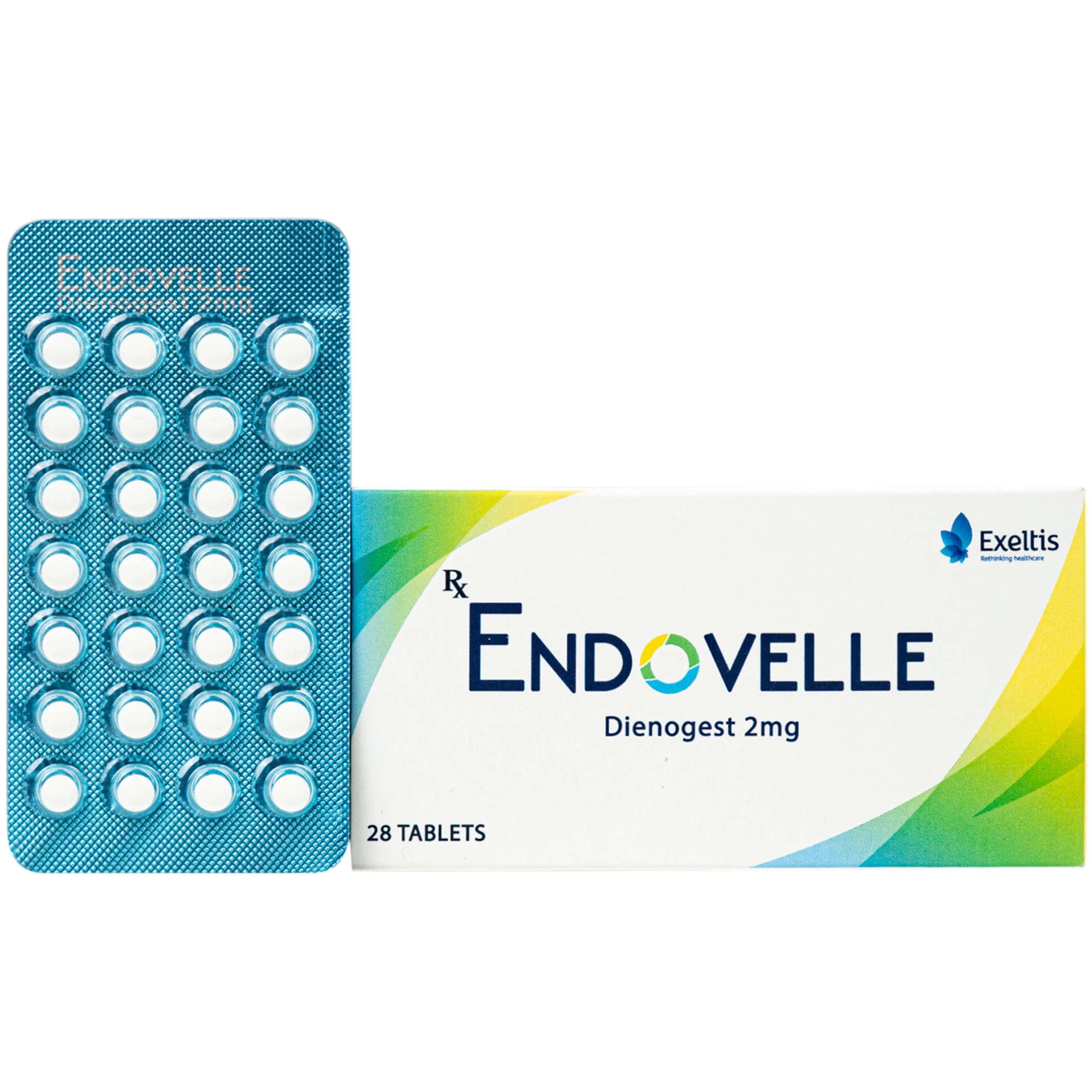 Thuốc Endovelle 2mg Exeltis điều trị đau do lạc nội mạc tử cung (1 vỉ x 28 viên) 1