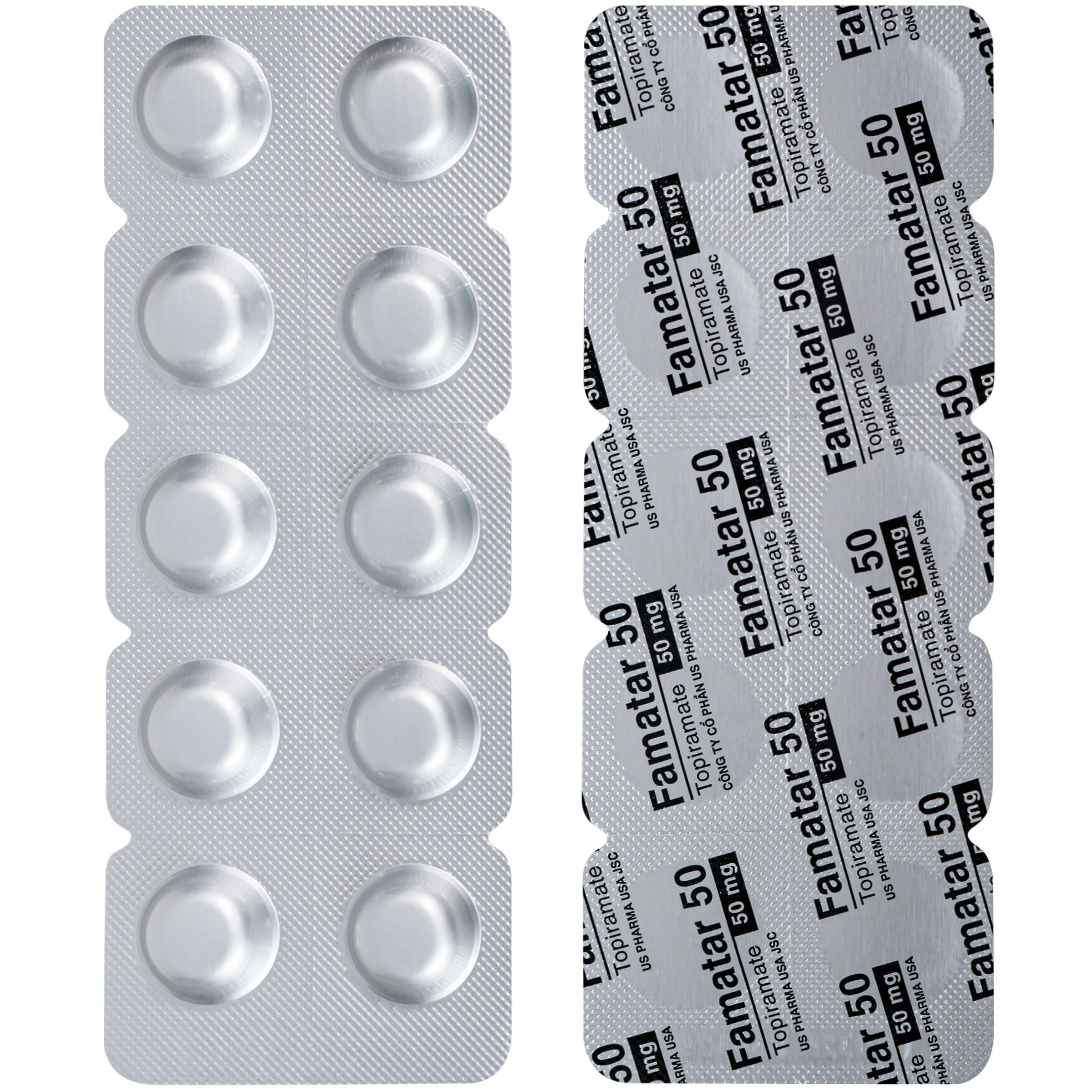 Thuốc Famatar 50mg USP điều trị động kinh cục bộ, dự phòng đau nửa đầu (3 vỉ x 10 viên) 4