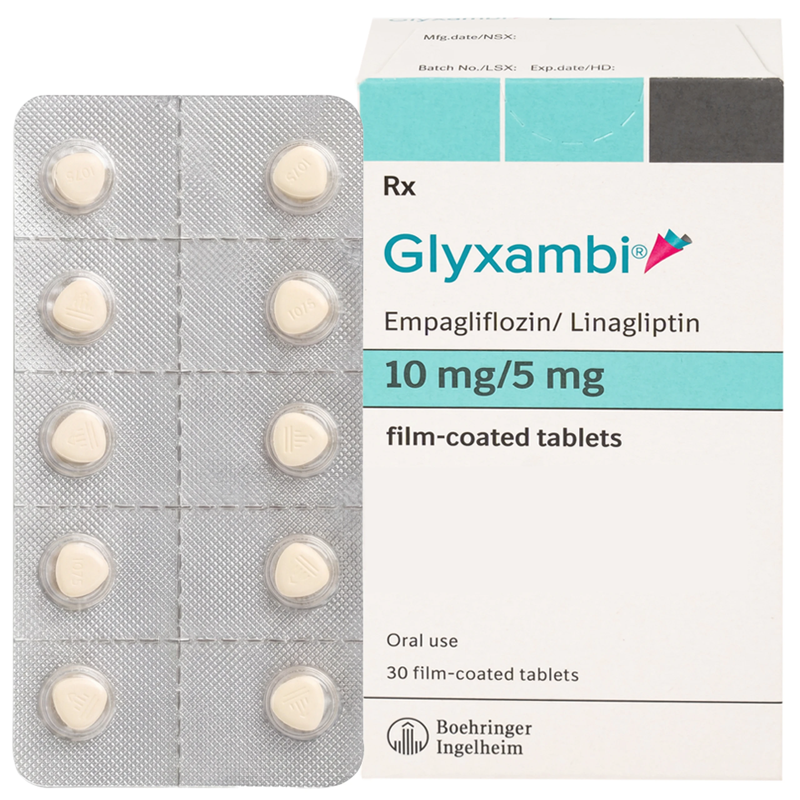Thuốc Glyxambi 10mg/5mg Boehringer điều trị đái tháo đường típ 2 (3 vỉ x 10 viên) 1
