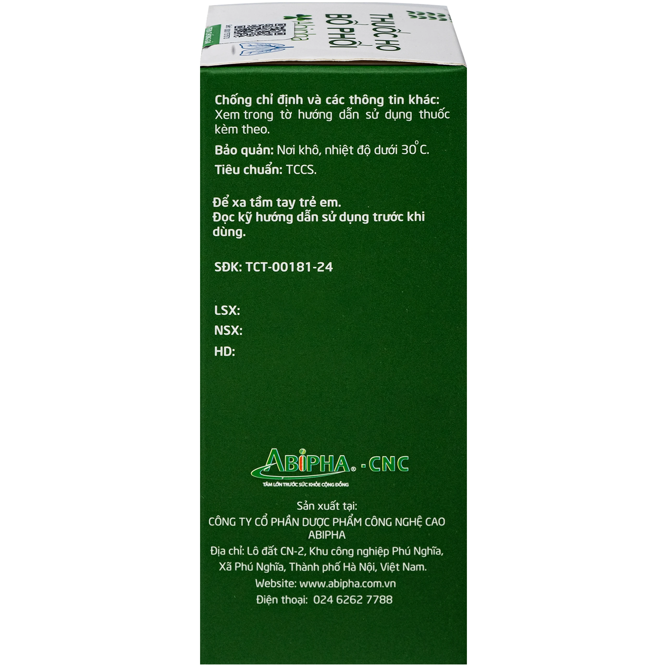 Thuốc ho bổ phổi Abipha điều trị ho khan, viêm họng, viêm phế quản mạn tính (Hộp 60ml) 4