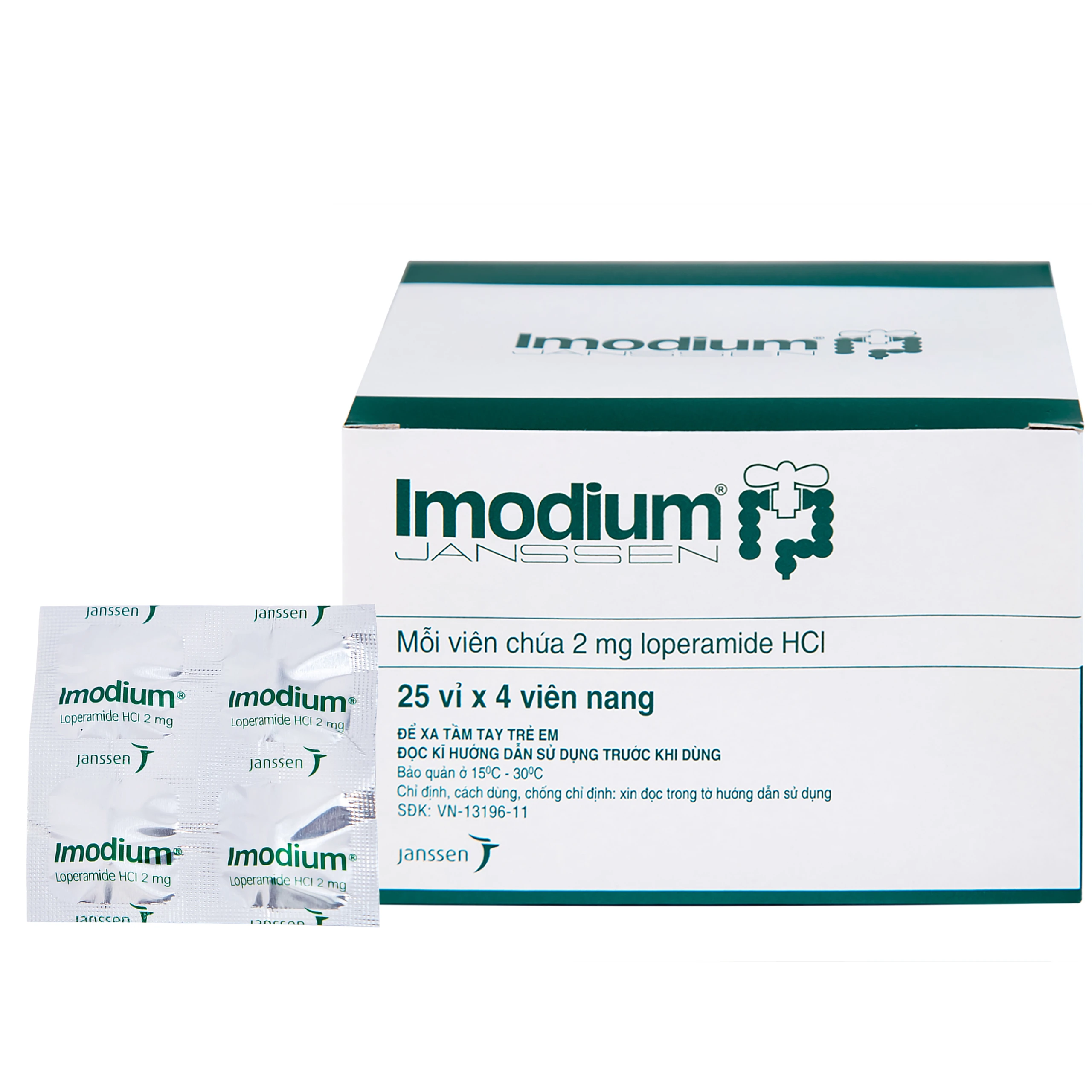 Thuốc Imodium 2mg Janssen điều trị tiêu chảy cấp (25 vỉ x 4 viên) 1