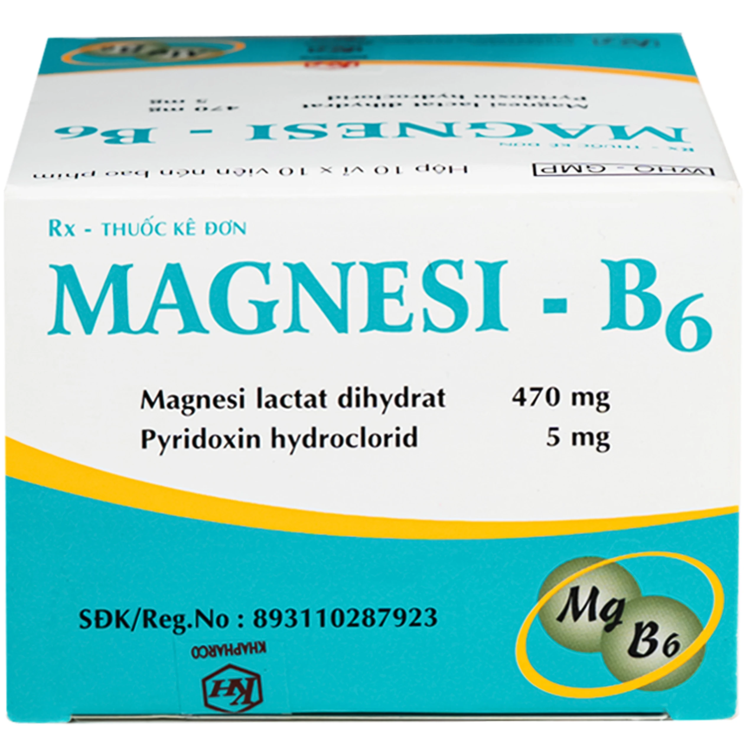 Thuốc Magnesi-B6 Khapharco giảm các triệu chứng thiếu hụt magnesi, nôn mửa, khó chịu (10 vỉ x 10 viên) 3