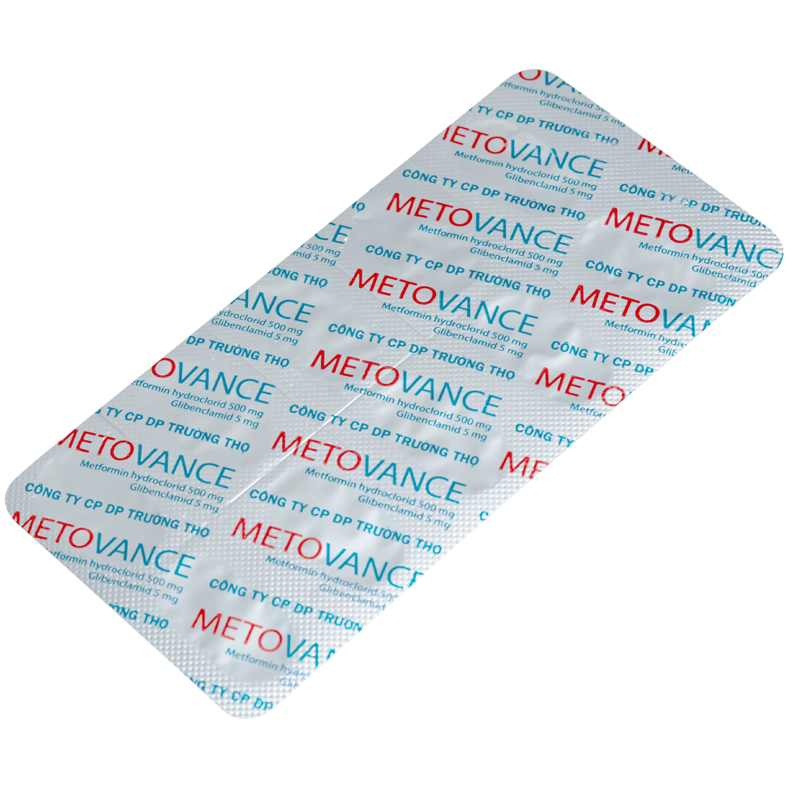 Thuốc metovance Trường Thọ Pharma điều trị bệnh đái tháo đường (3 vỉ x 10 viên) 6