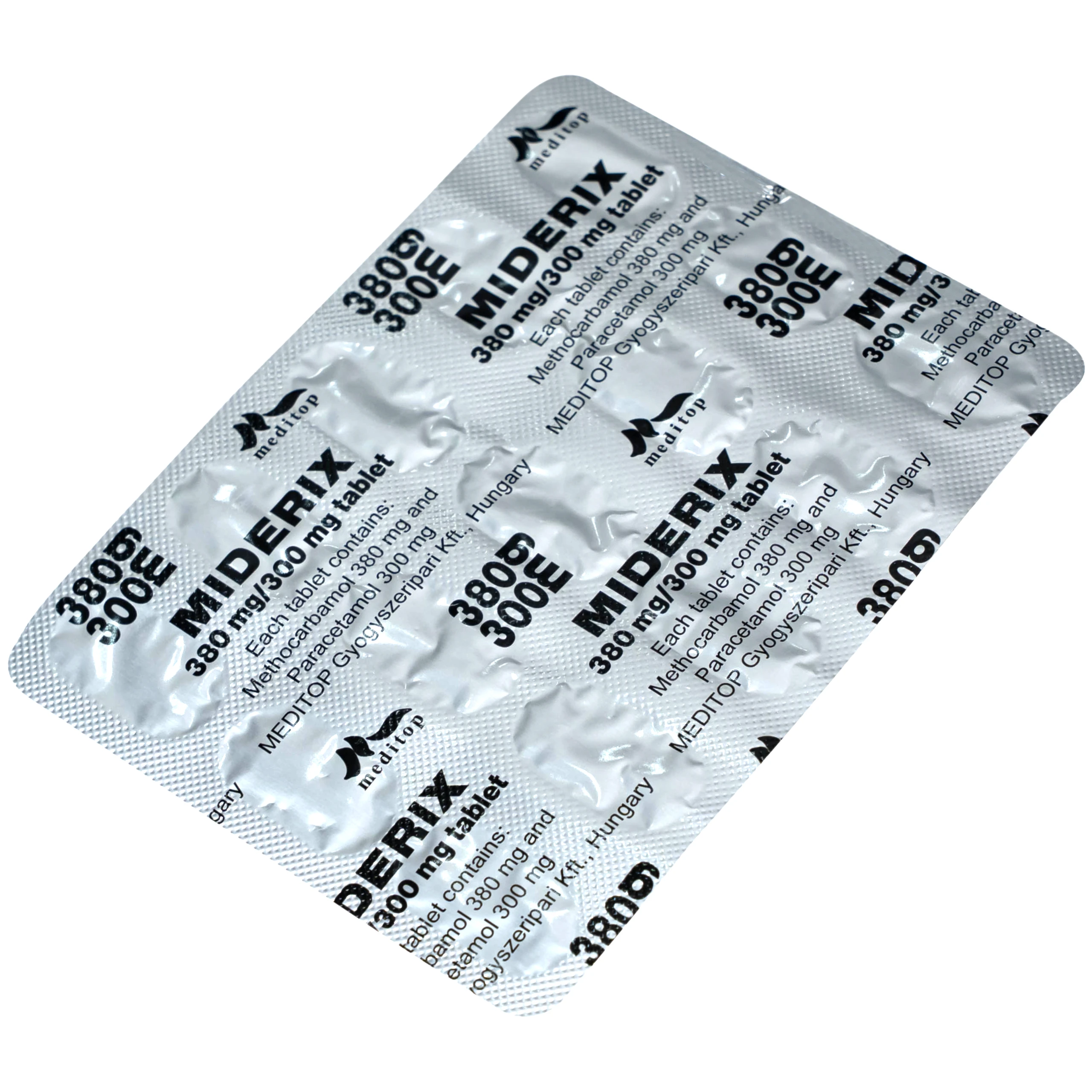 Thuốc Miderix 380mg/300mg Meditop điều trị triệu chứng đau do co thắt cơ trong các rối loạn cơ xương cấp tính (4 vỉ x 15 viên) 6
