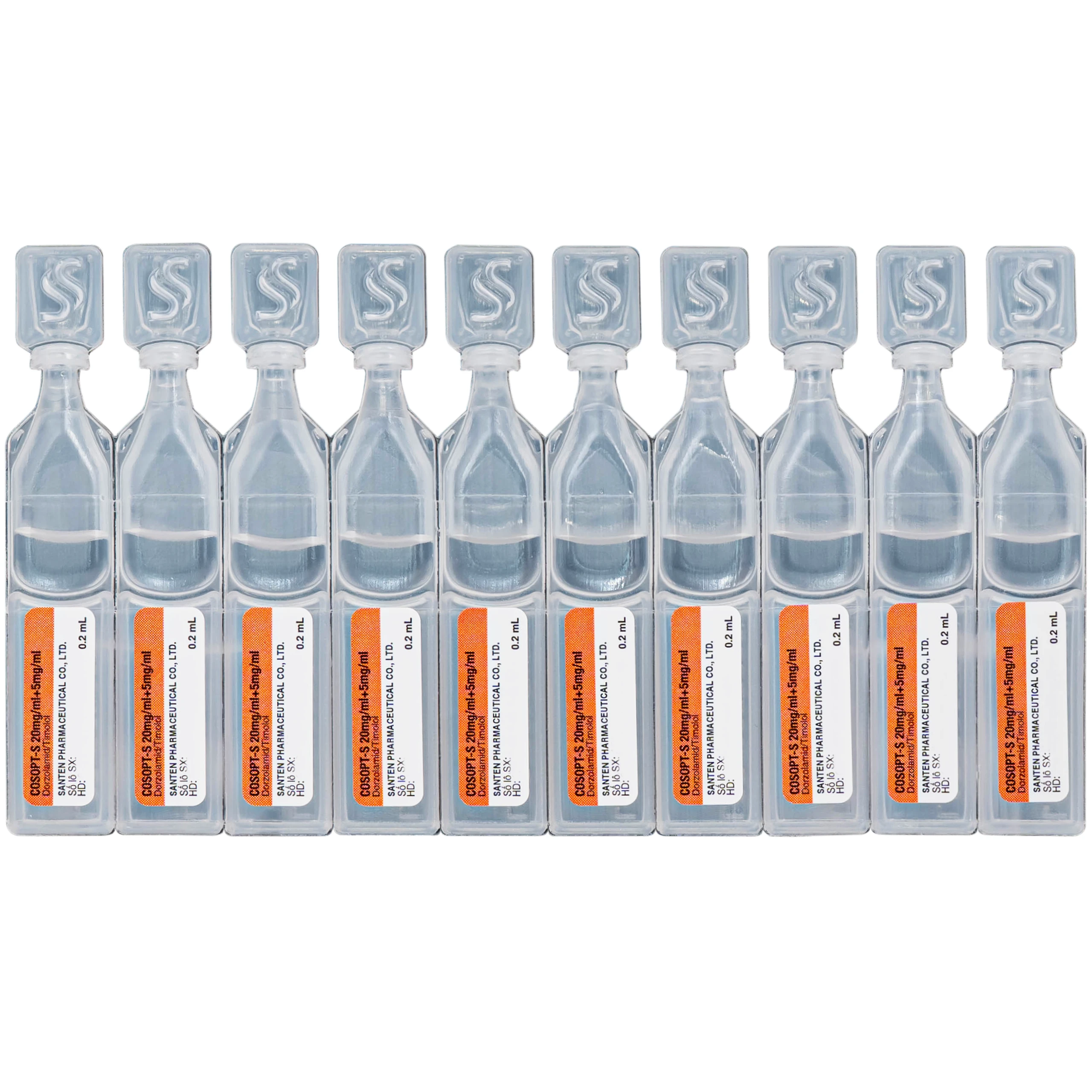 Thuốc nhỏ mắt Cosopt-S Santen điều trị tăng nhãn áp và Glaucom (3 vỉ x 20 ống x 0.2ml) 2