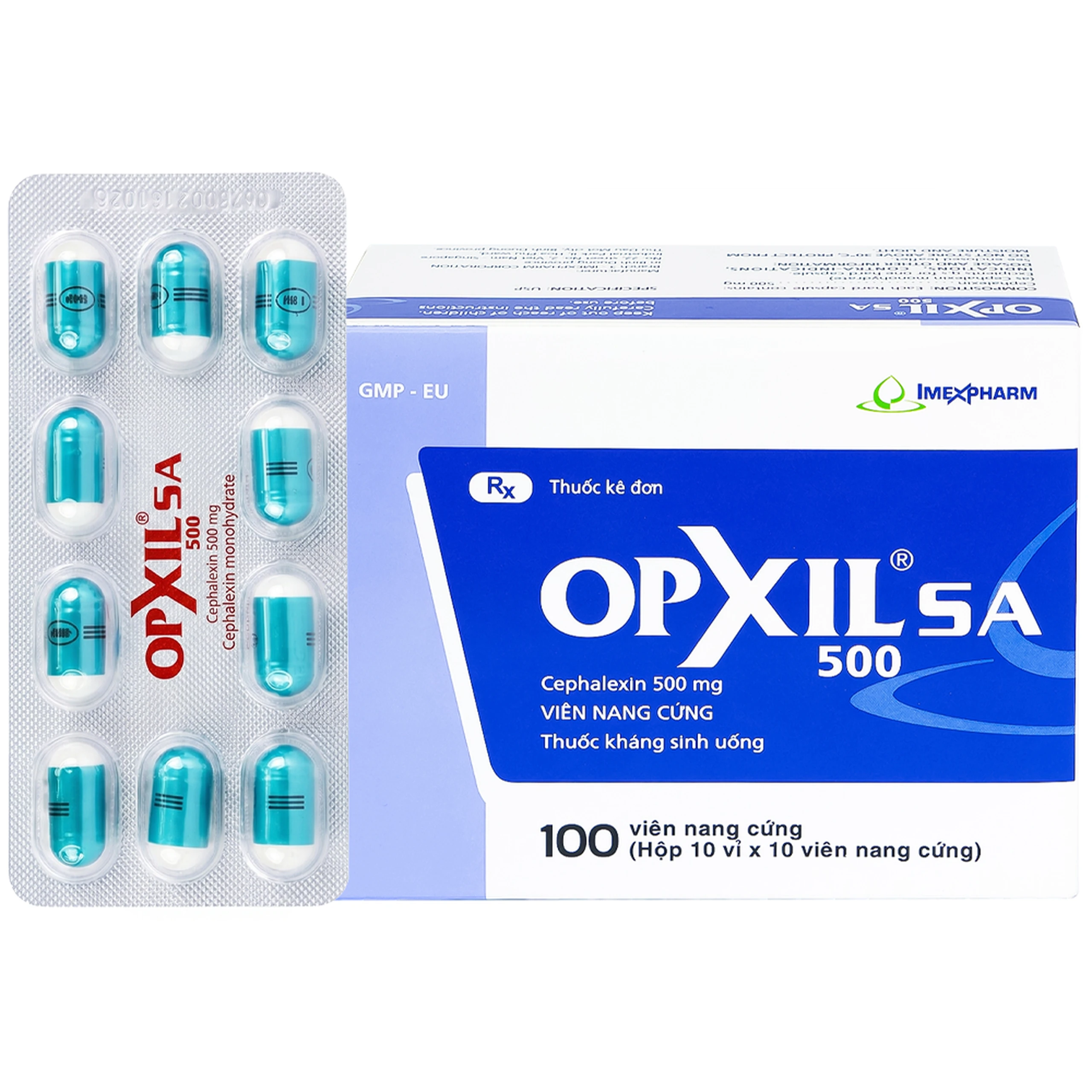 Thuốc OPXIL SA 500 Imexpharm điều trị các nhiễm khuẩn do các vi khuẩn nhạy cảm (10 vỉ x 10 viên)