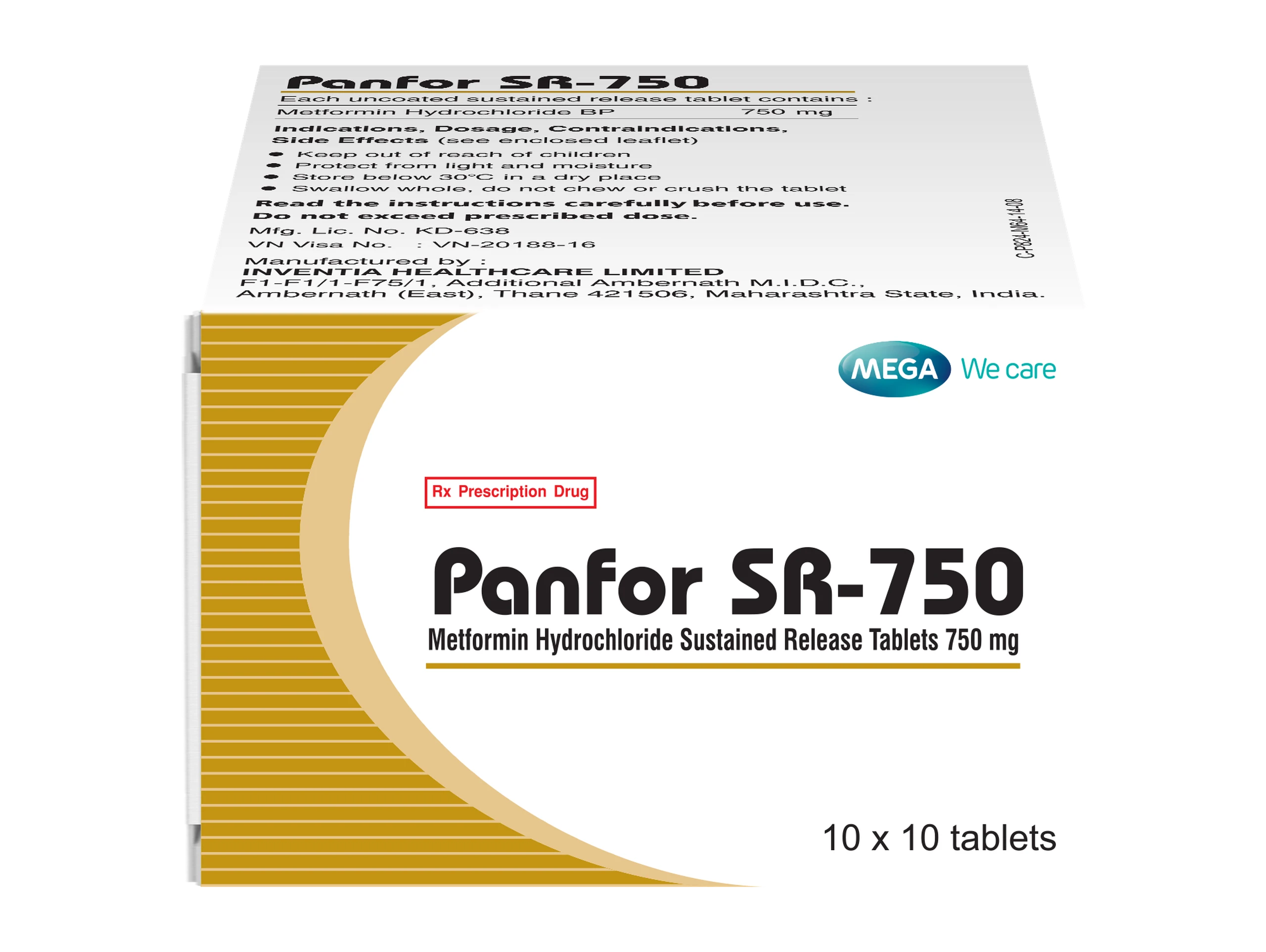 Thuốc Panfor SR-750 MEGA kiểm soát đường huyết tiểu đường típ 2 (100 viên) 2