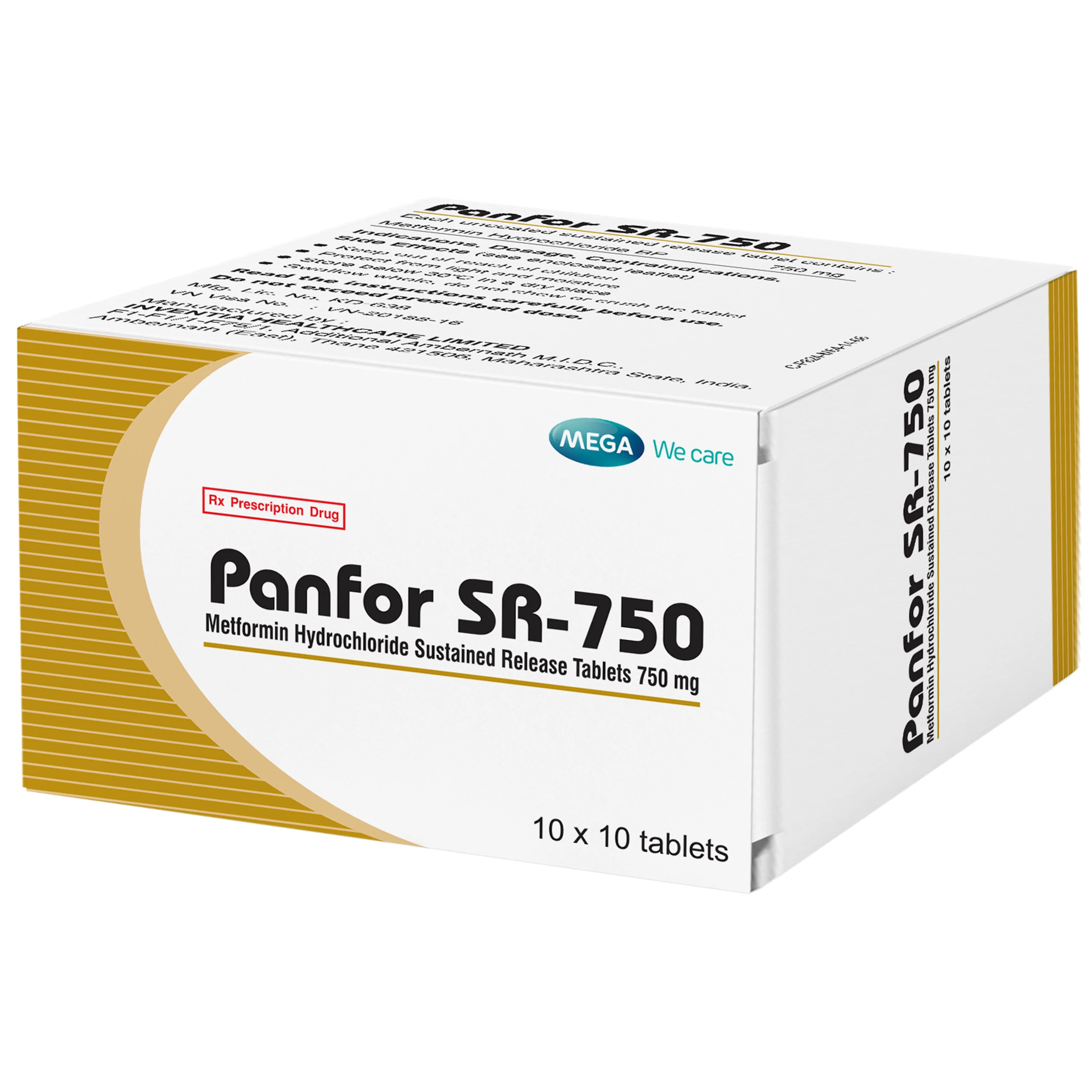 Thuốc Panfor SR-750 MEGA kiểm soát đường huyết tiểu đường típ 2 (100 viên) 3