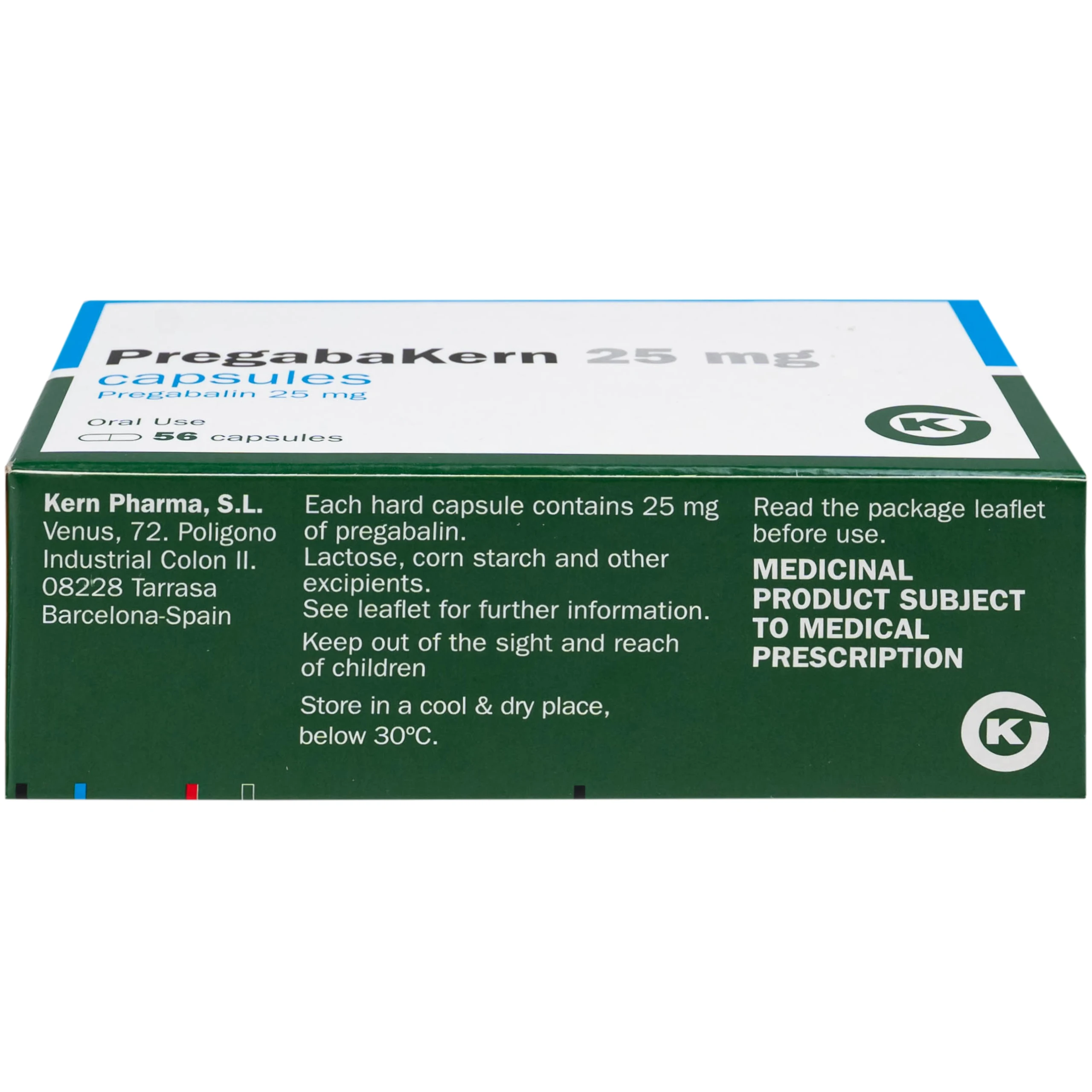 Thuốc Pregabakern 25mg KERN điều trị đau thần kinh, động kinh, rối loạn lo âu tổng quát (4 vỉ x 14 viên) 4