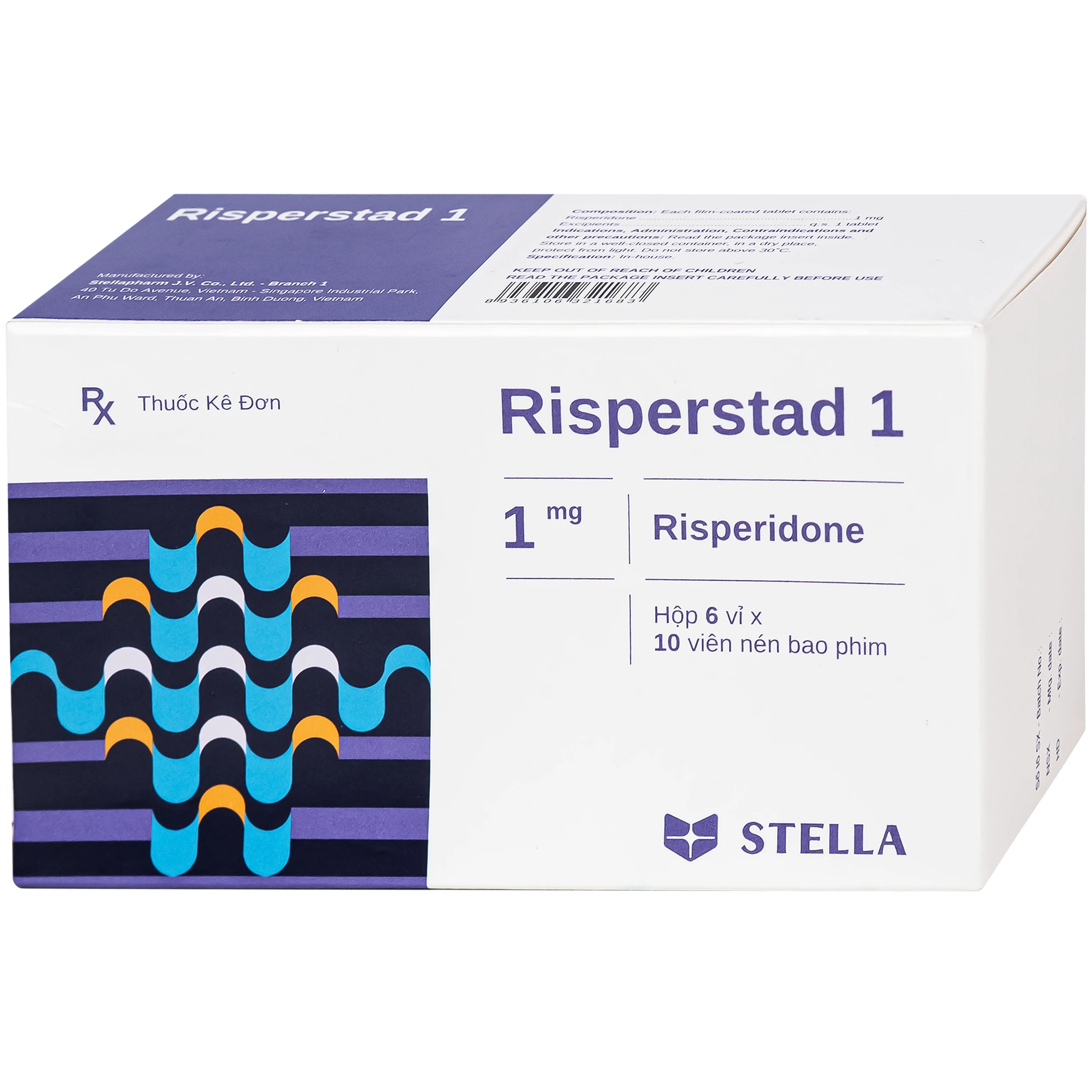 Thuốc Risperstad 1 Stella điều trị bệnh tâm thần phân liệt (6 vỉ x 10 viên) 2