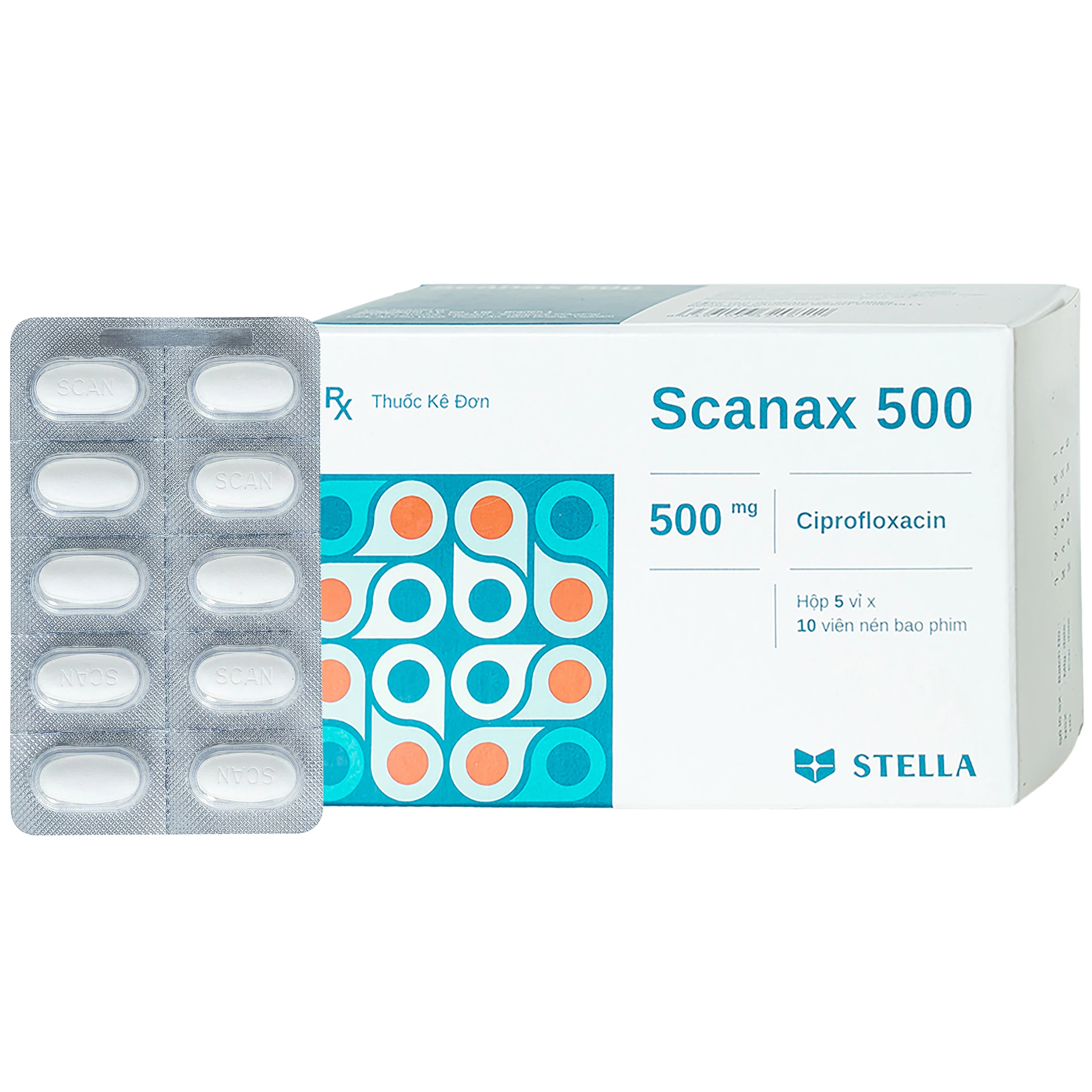 Thuốc Scanax 500 Stella điều trị nhiễm khuẩn (5 vỉ x 10 viên)