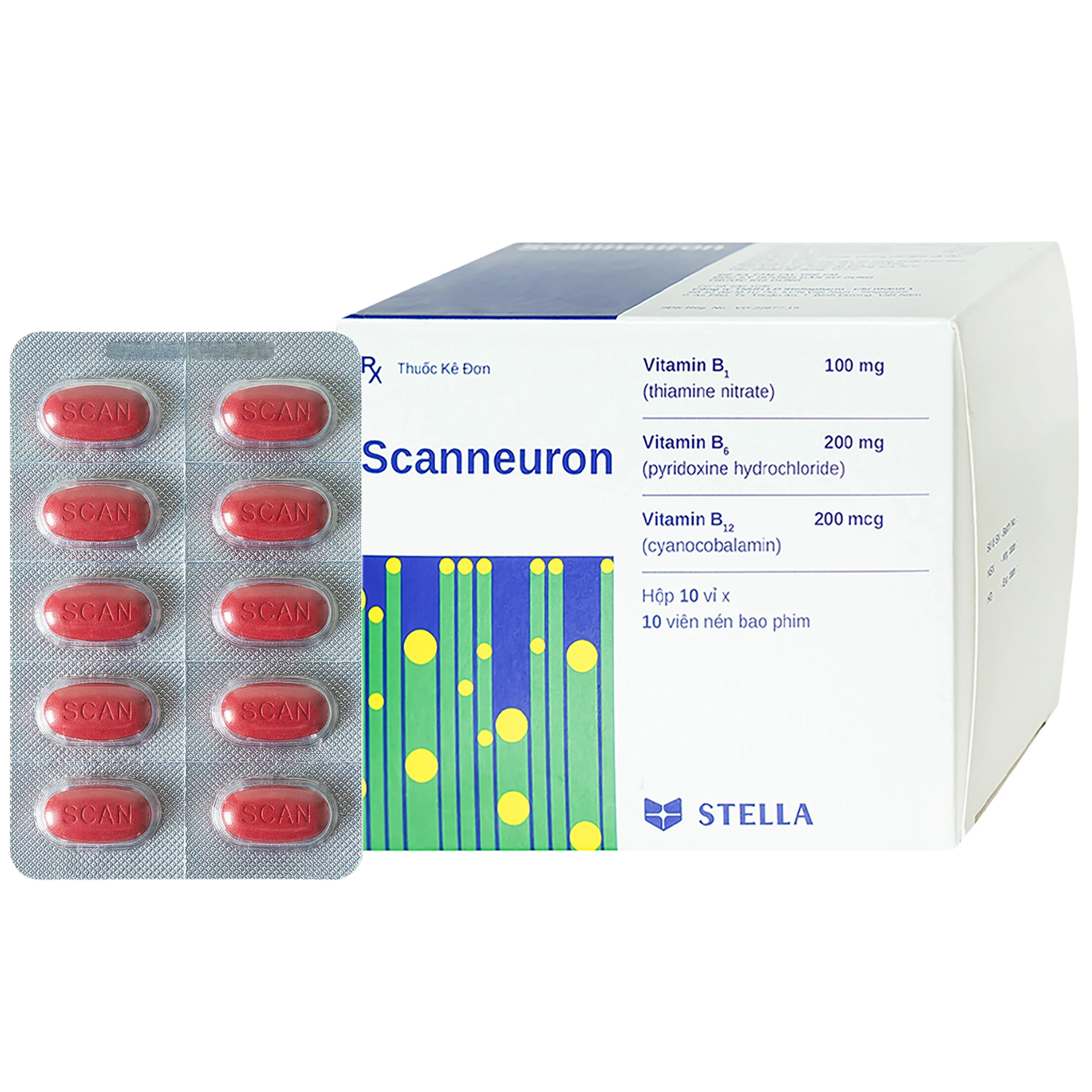 Thuốc Scanneuron Stella điều trị các rối loạn về hệ thần kinh (10 vỉ x 10 viên)
