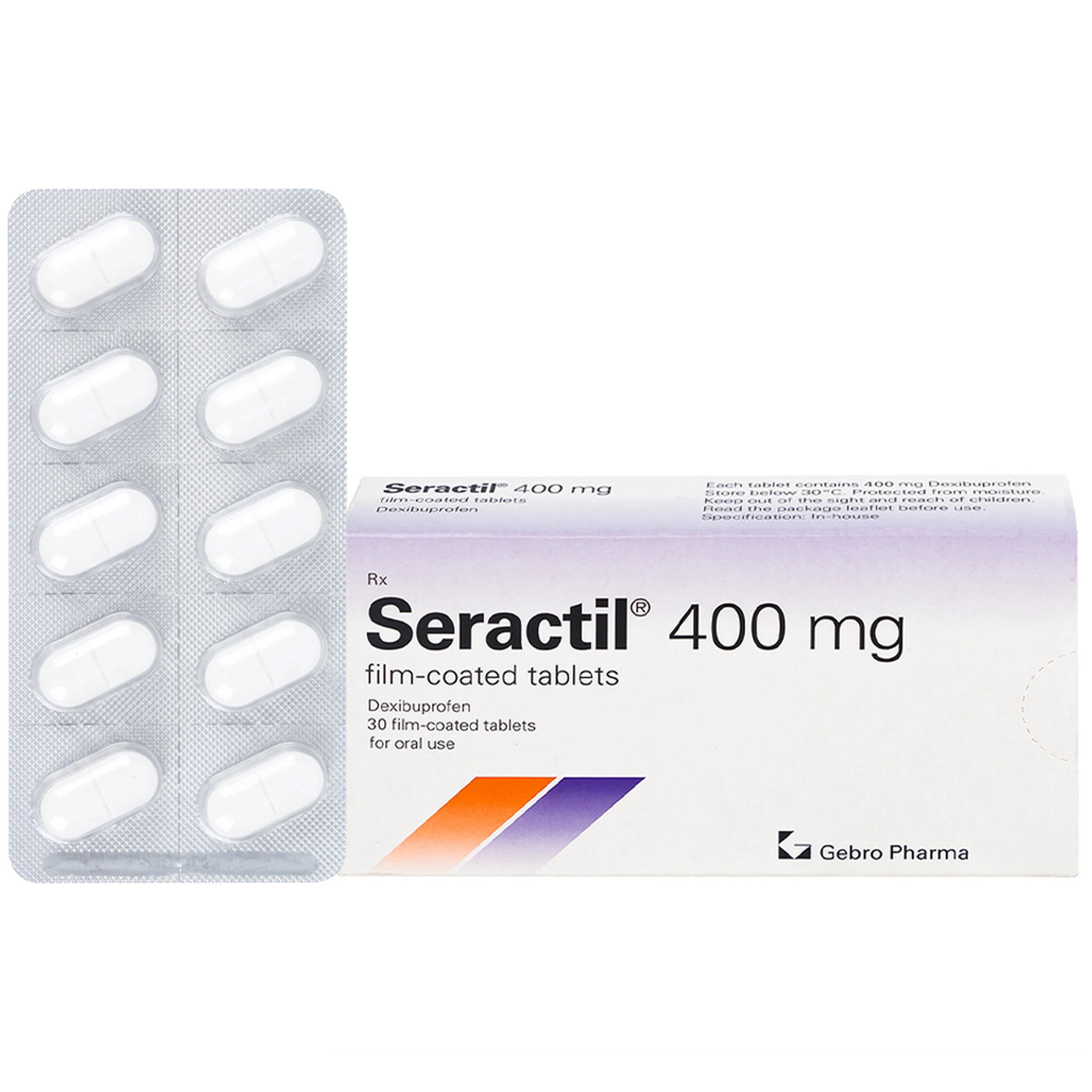 Thuốc Seractil 400mg điều trị viêm xương khớp , đau bụng hành kinh (3 vỉ x 10 viên) 1
