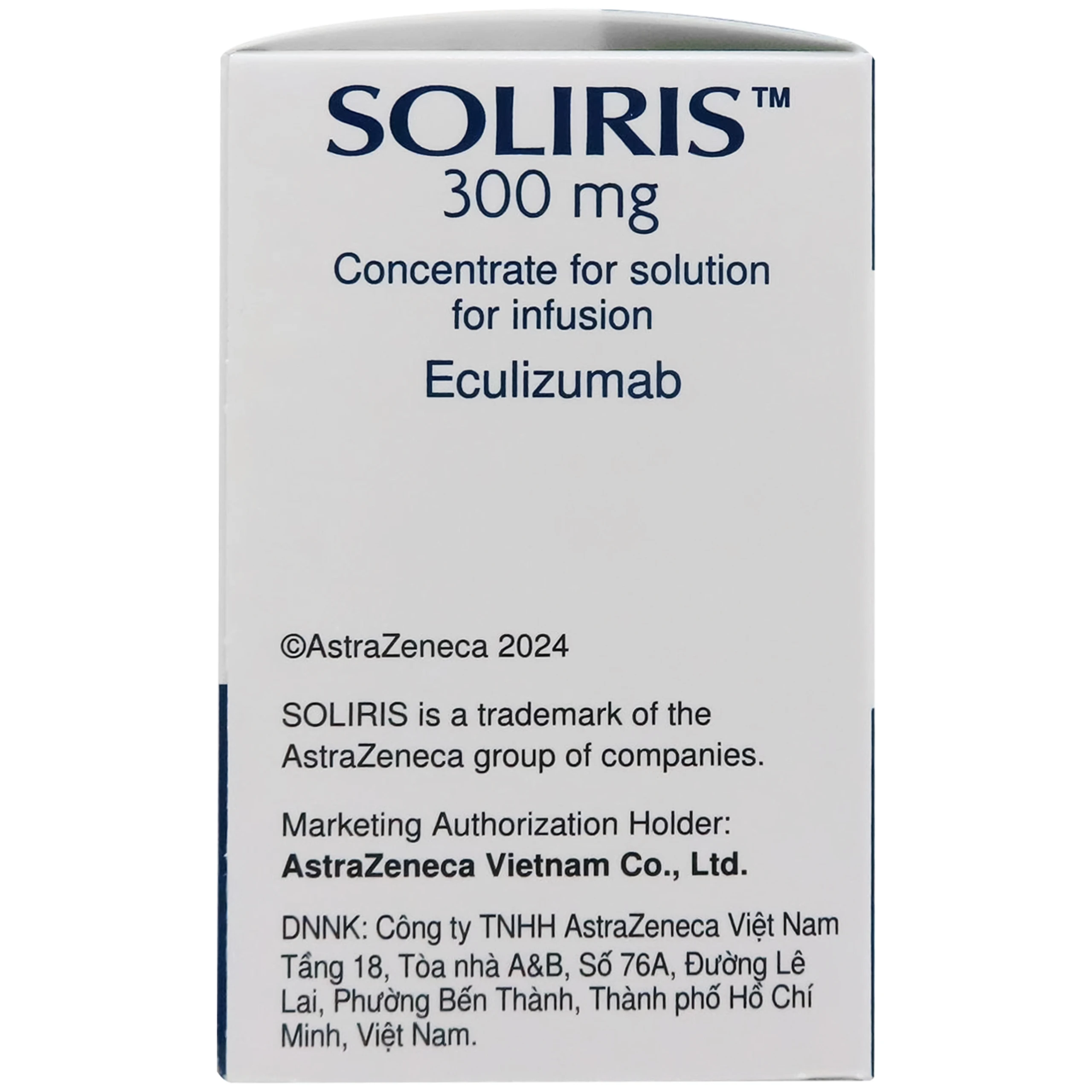 Thuốc Soliris điều trị huyết sắc tố kịch phát về đêm (PNH), hội chứng tan máu không điển hình (aHUS), bệnh nhược cơ tổng quát (gMG), loạn quang phổ Optica Neuromyelitis (NMOSD) ( 30ml)