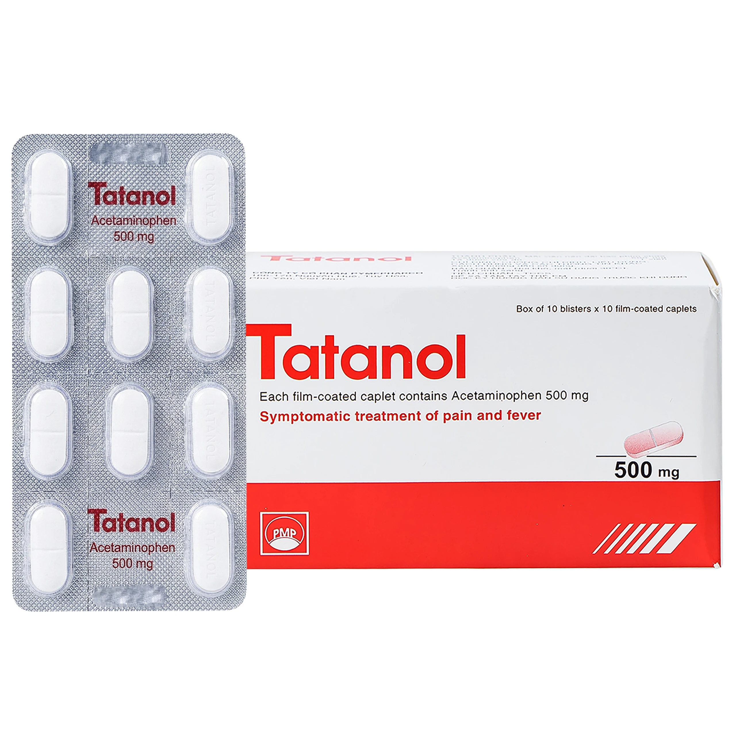 Thuốc Tatanol giảm đau, hạ sốt (10 vỉ x 10 viên)