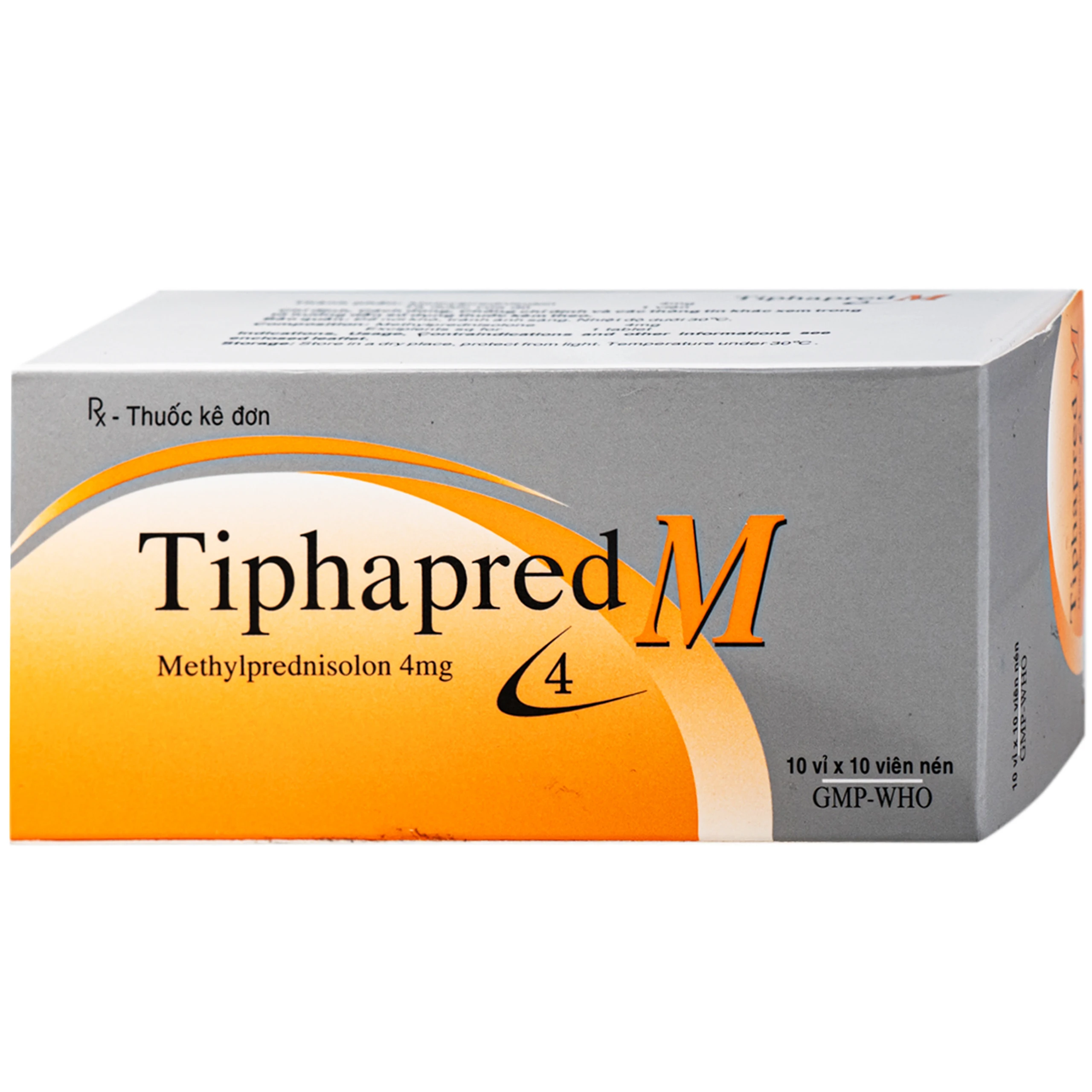 Thuốc Tiphapred M 4mg Tipharco điều trị viêm khớp dạng thấp, lupus ban đỏ, hen phế quản và các bệnh dị ứng nặng (10 vỉ 10 viên) 2