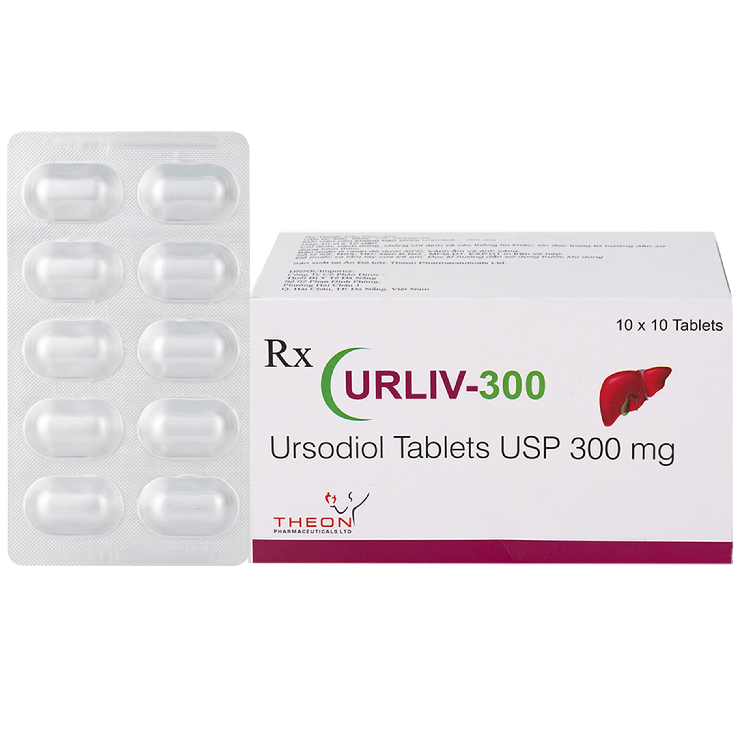 Thuốc Urliv 300 Theon Pharmaceuticals điều trị làm tan sỏi mật, cải thiện chức năng gan (10 vỉ x 10 viên) 1