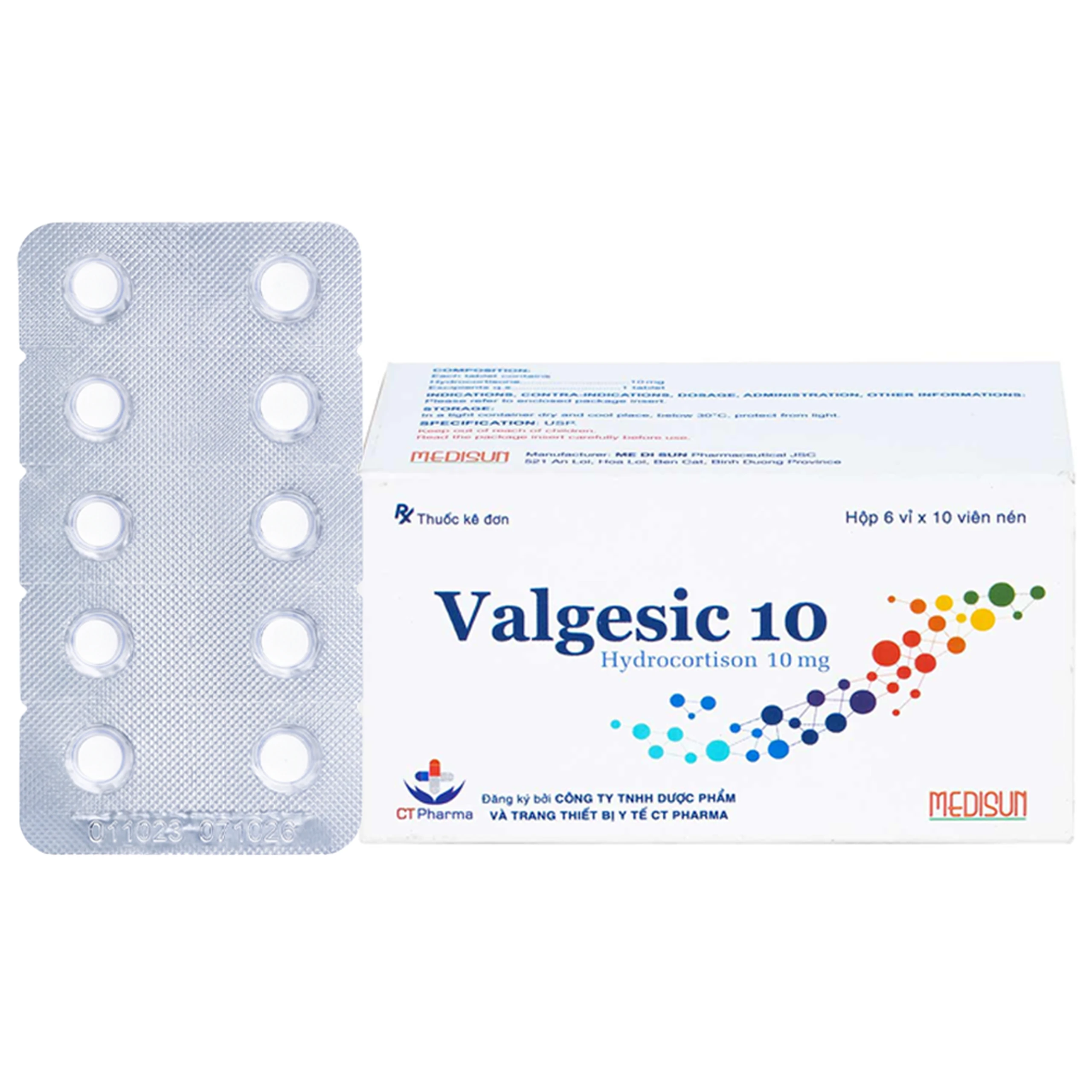 Thuốc Valgesic 10 CT Pharma liệu pháp thay thế tăng sản lượng thận ở trẻ (6 vỉ x 10 viên) 1