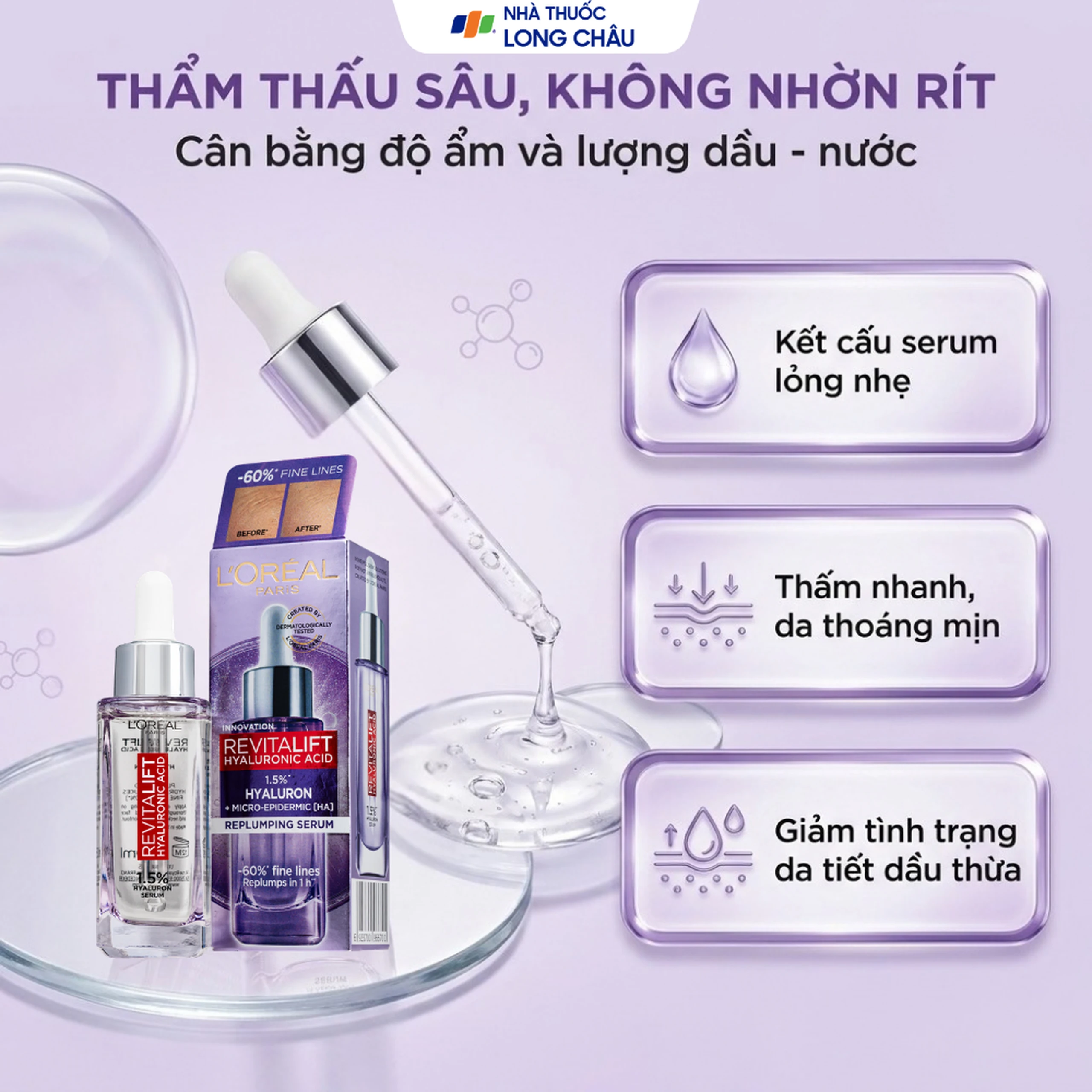 Tinh chất cấp ẩm căng mịn sáng da L'Oréal Revitalift Hyaluronic Acid (30ml) 4
