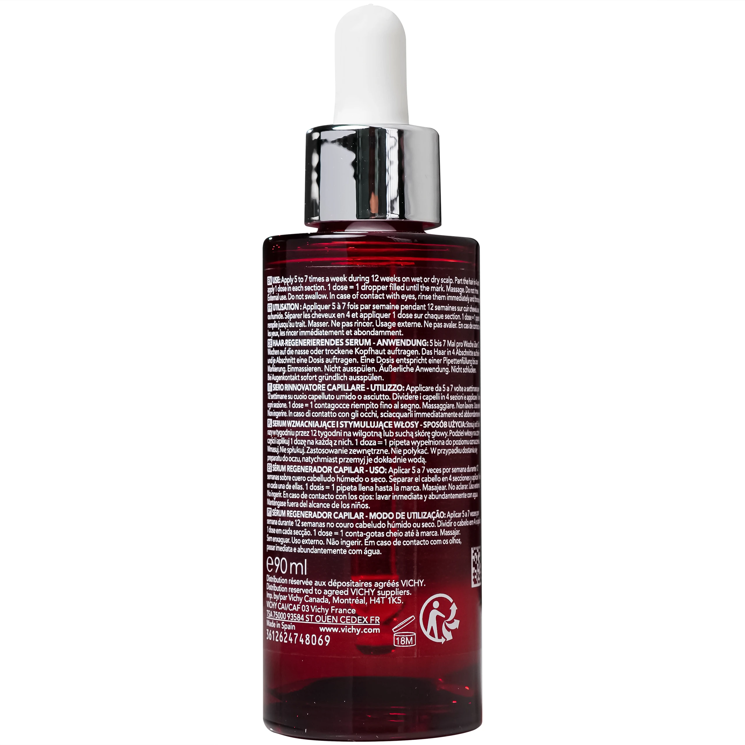 Tinh chất ngăn rụng tóc và kích thích mọc tóc Vichy Dercos Regen Booster chai 90ml