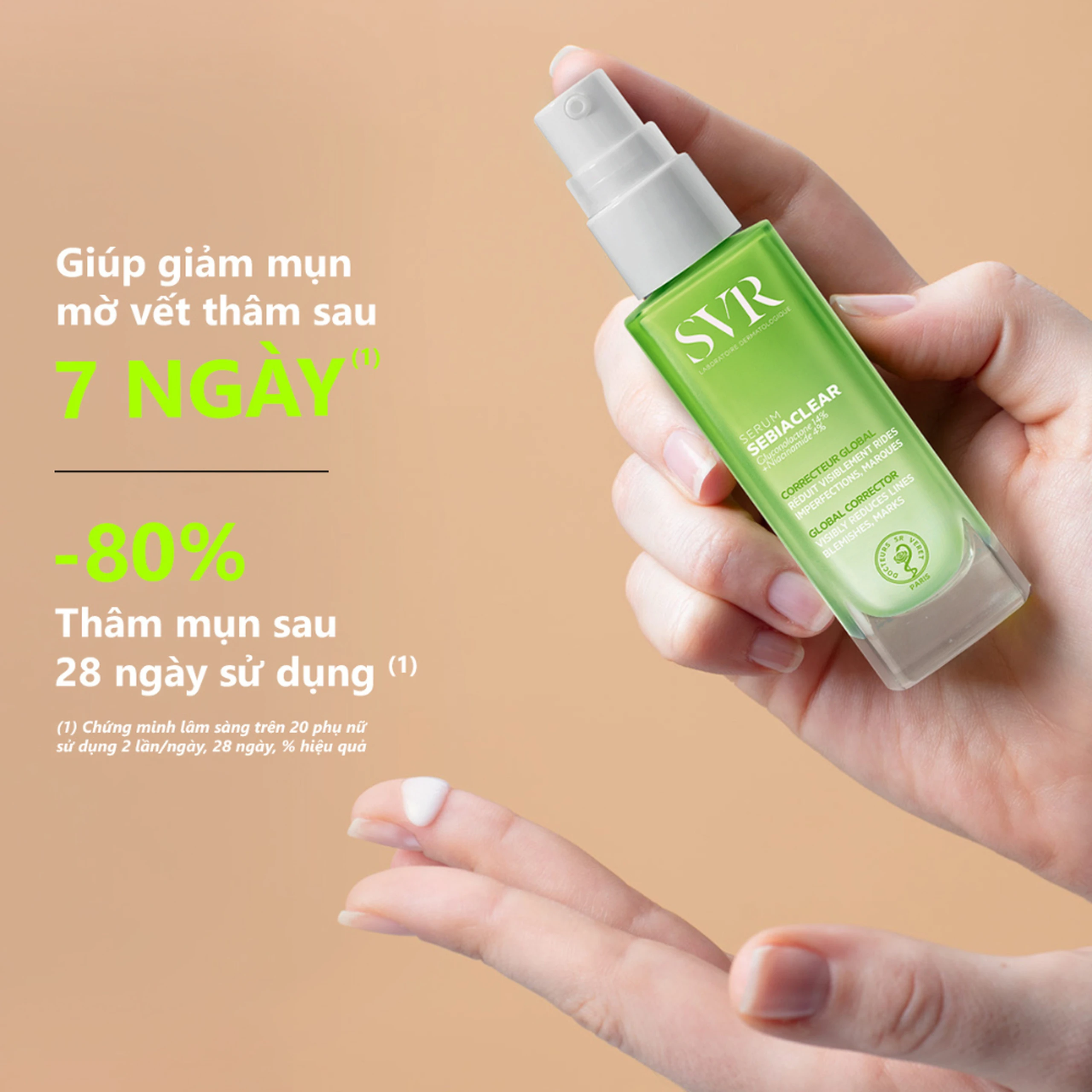 Tinh chất SVR Sebiaclear Serum giảm mụn mờ thâm, làm mịn da (30ml) 3