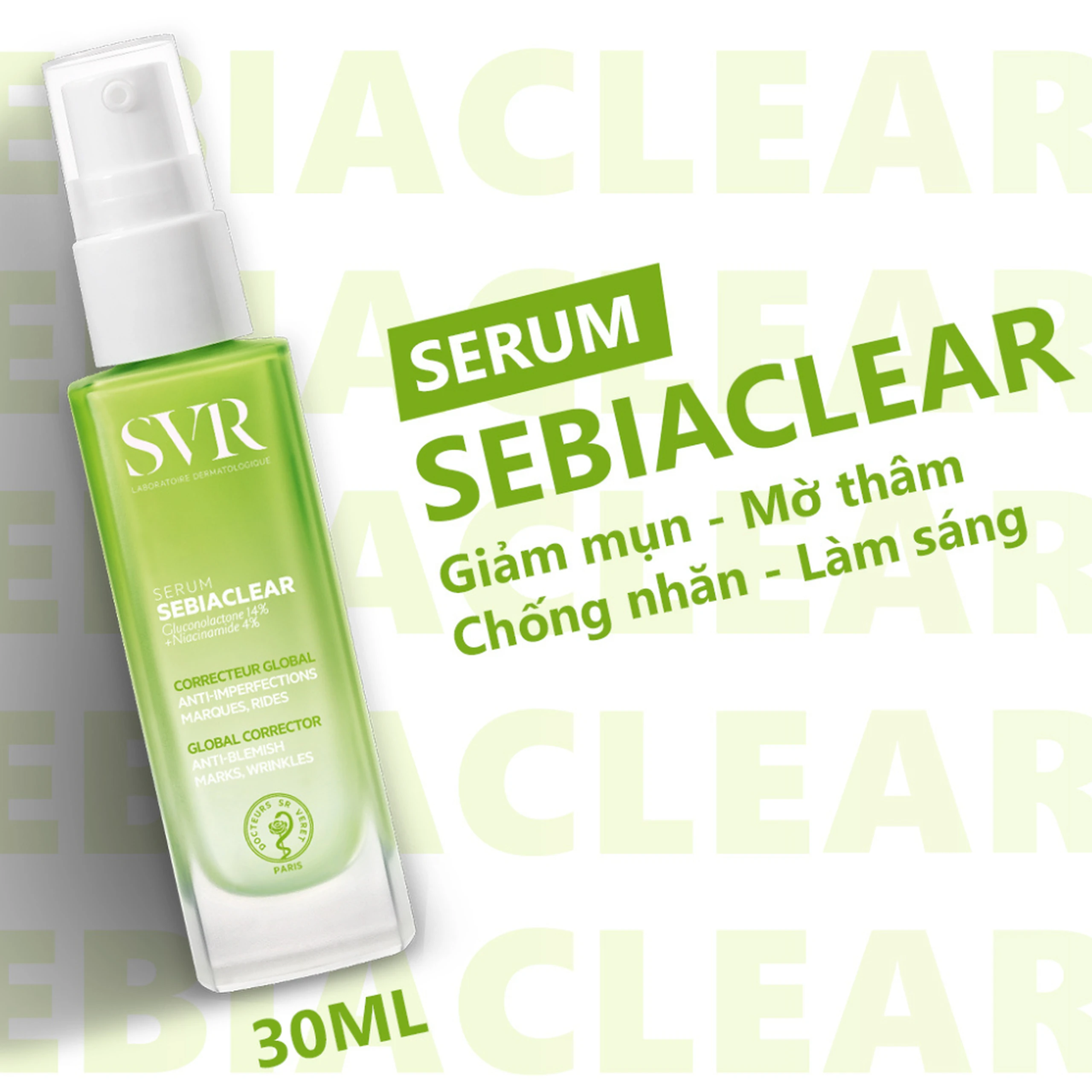 Tinh chất SVR Sebiaclear Serum giảm mụn mờ thâm, làm mịn da (30ml) 2