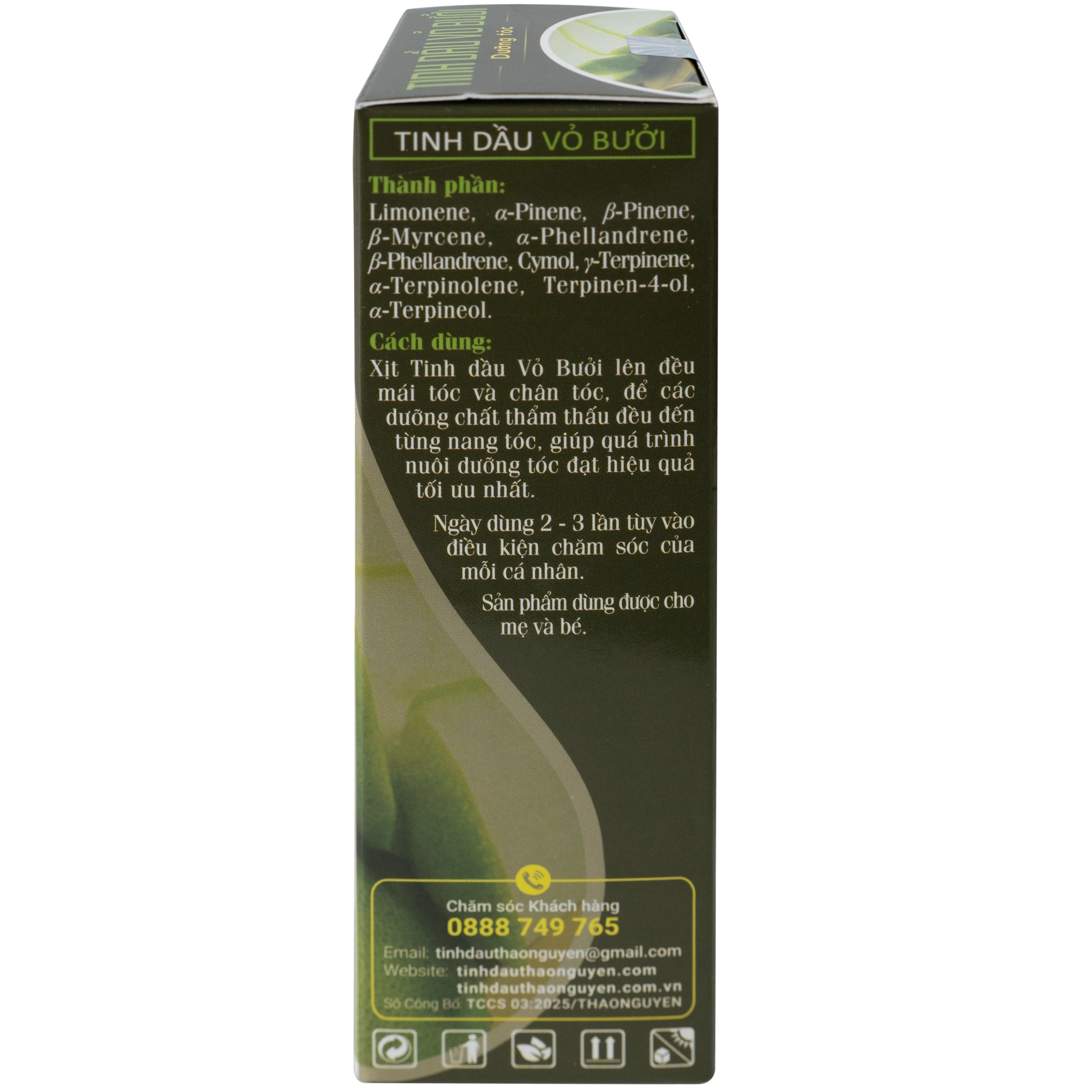 Tinh dầu vỏ bưởi dưỡng tóc Thảo Nguyên kích thích mọc tóc, ngừa rụng tóc (100ml) 3