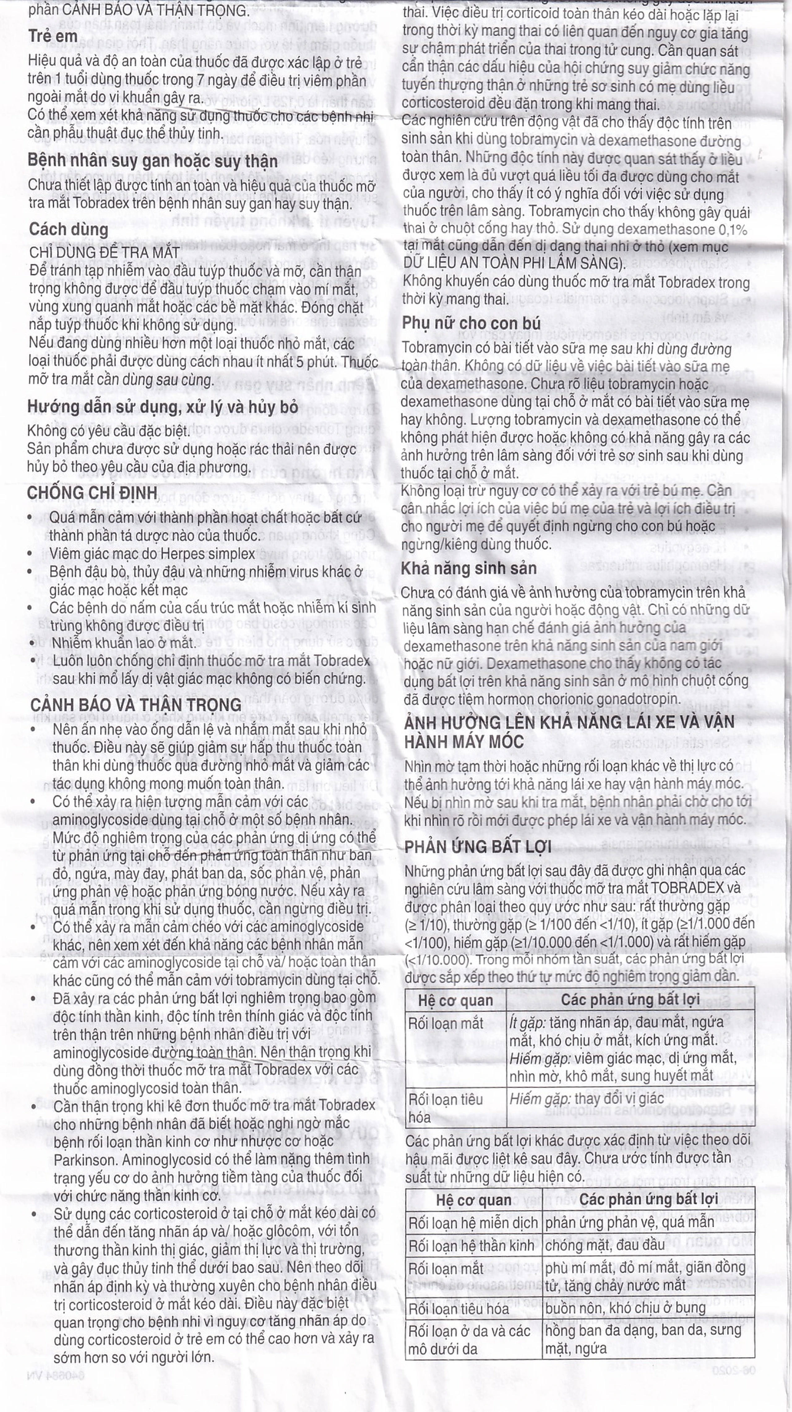 Thuốc mỡ tra mắt TobraDex Alcon điều trị viêm và nhiễm khuẩn (3,5g)