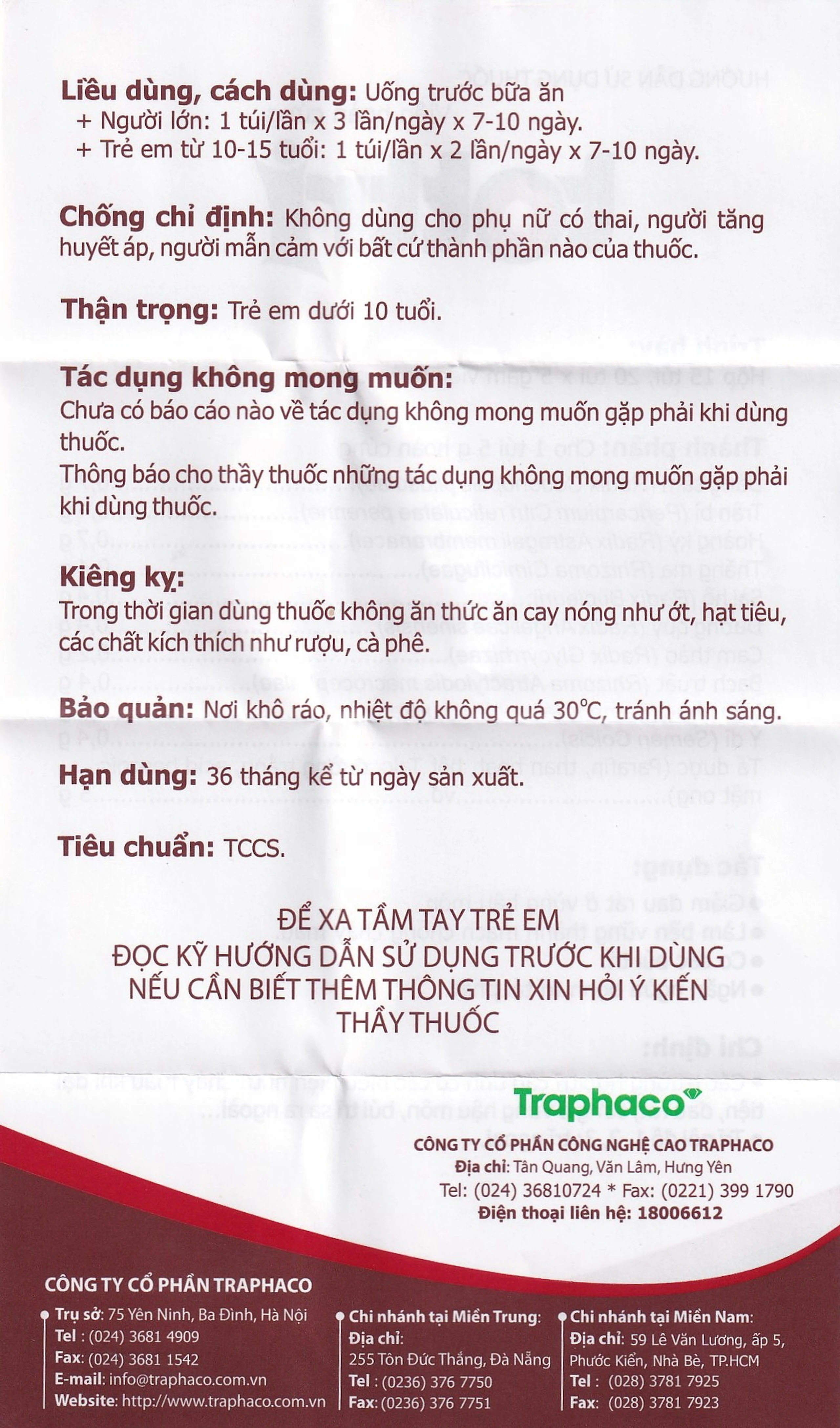 Thuốc Tottri Traphaco điều trị chảy máu khi đại tiện, đau rát (15 túi x 5g)