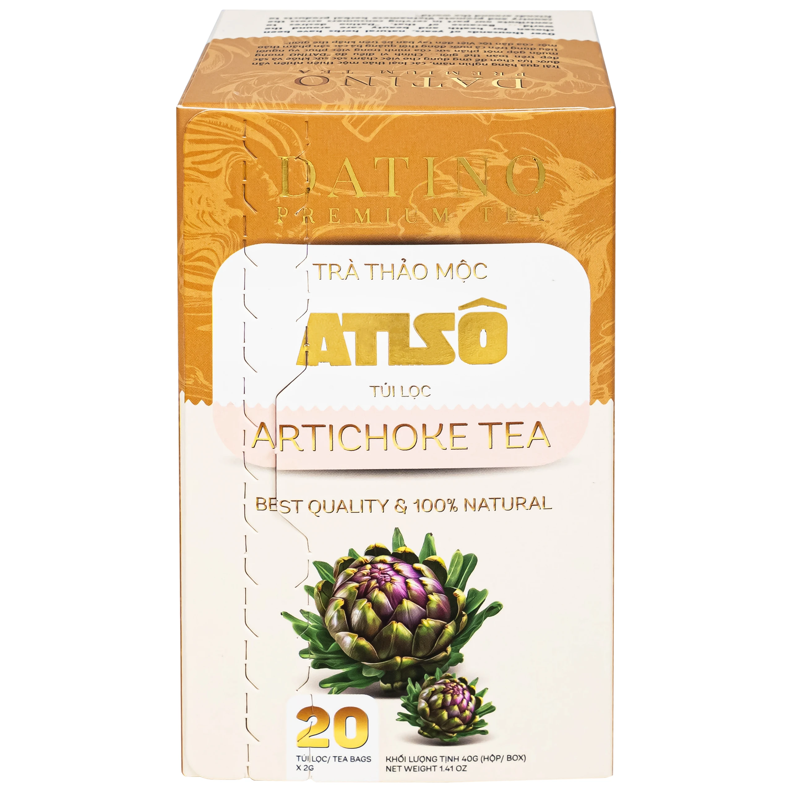 Trà Thảo Mộc Atiso Datino Premium Tea (20 túi lọc x 2g)