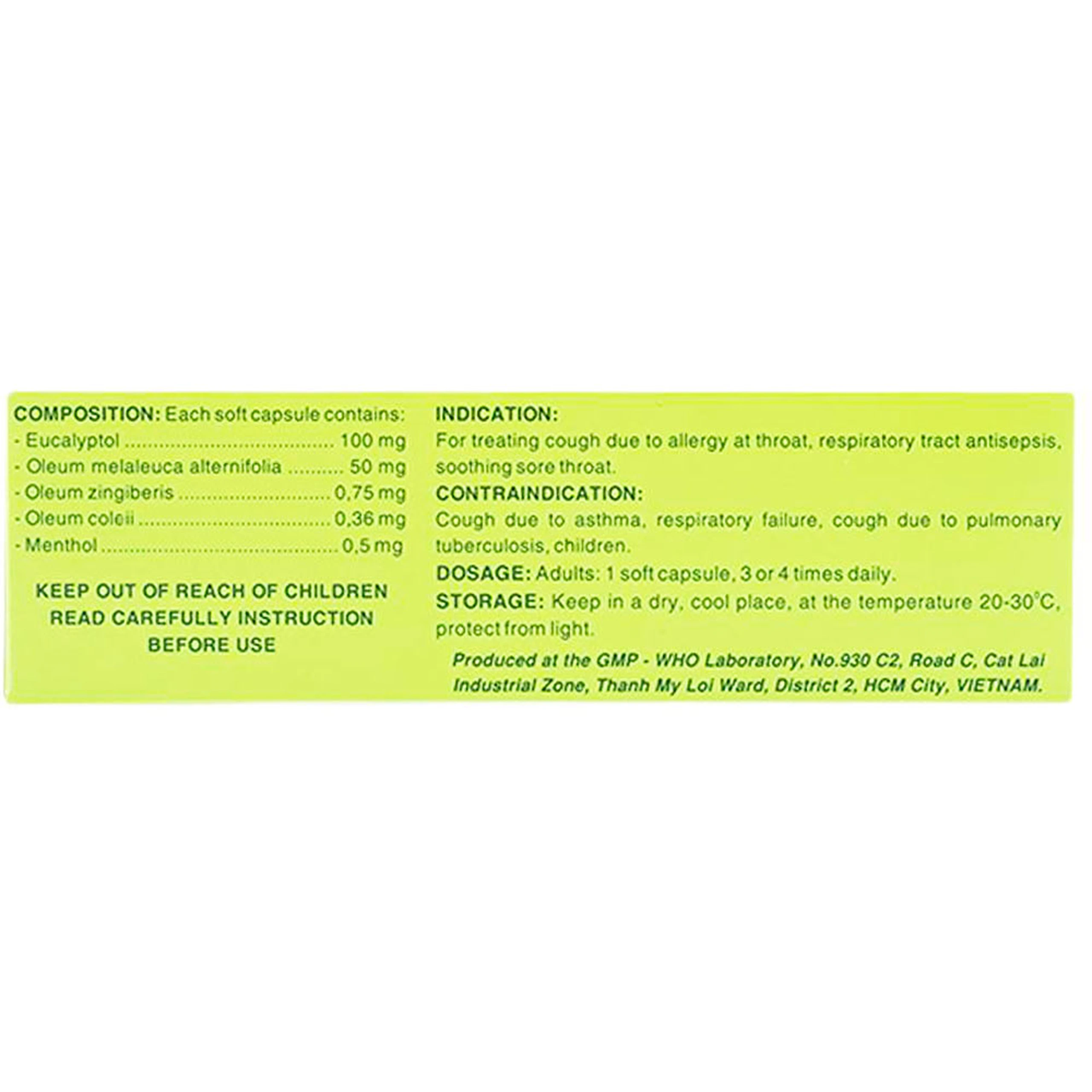 Thuốc Tragutan F Dược 3-2 điều trị các chứng ho, sát trùng đường hô hấp (3 vỉ x 10 viên)