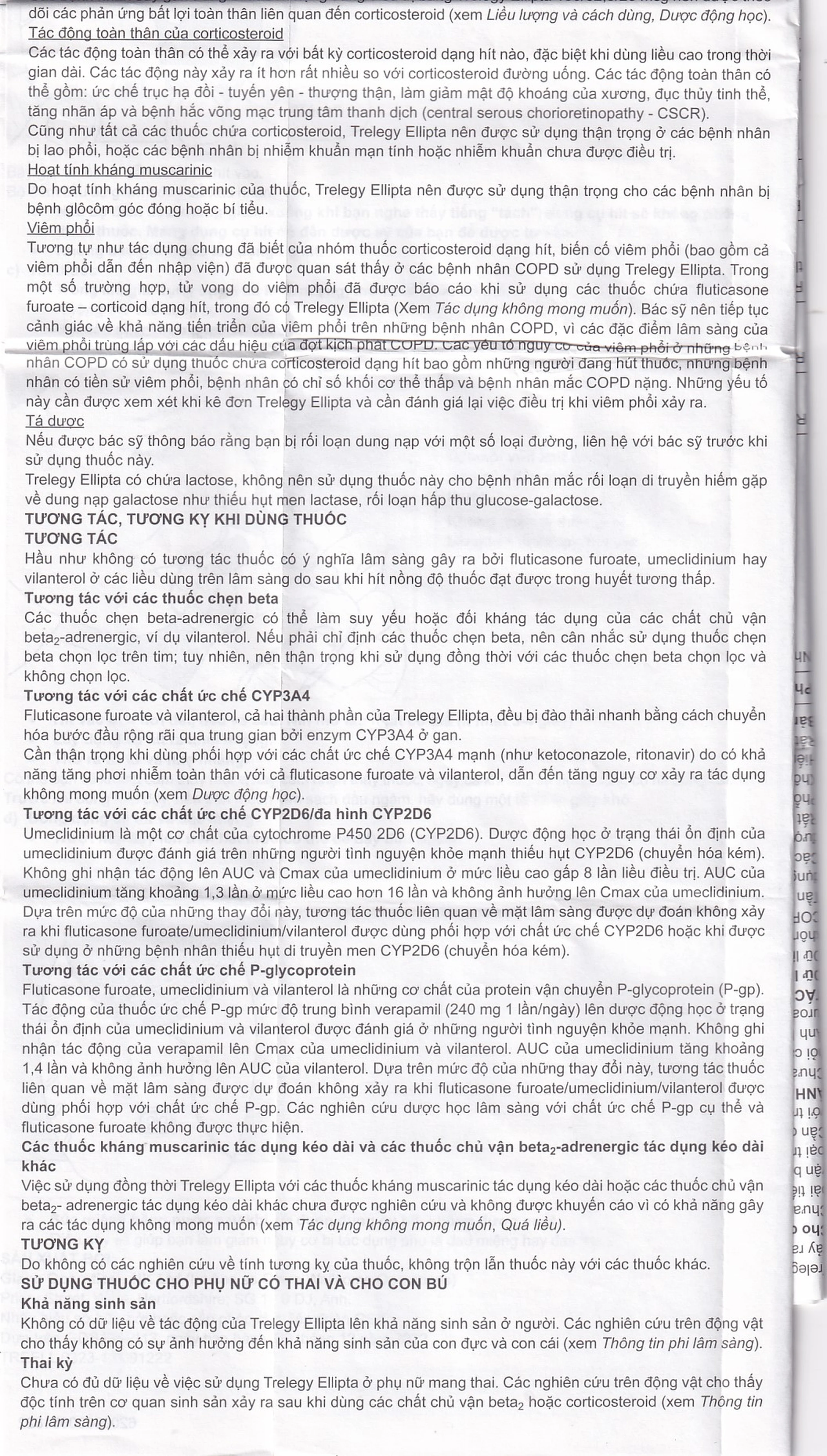 Thuốc bột hít phân liều Trelegy Ellipta GSK điều trị bệnh phổi tắc nghẽn mãn tính (30 liều hít)