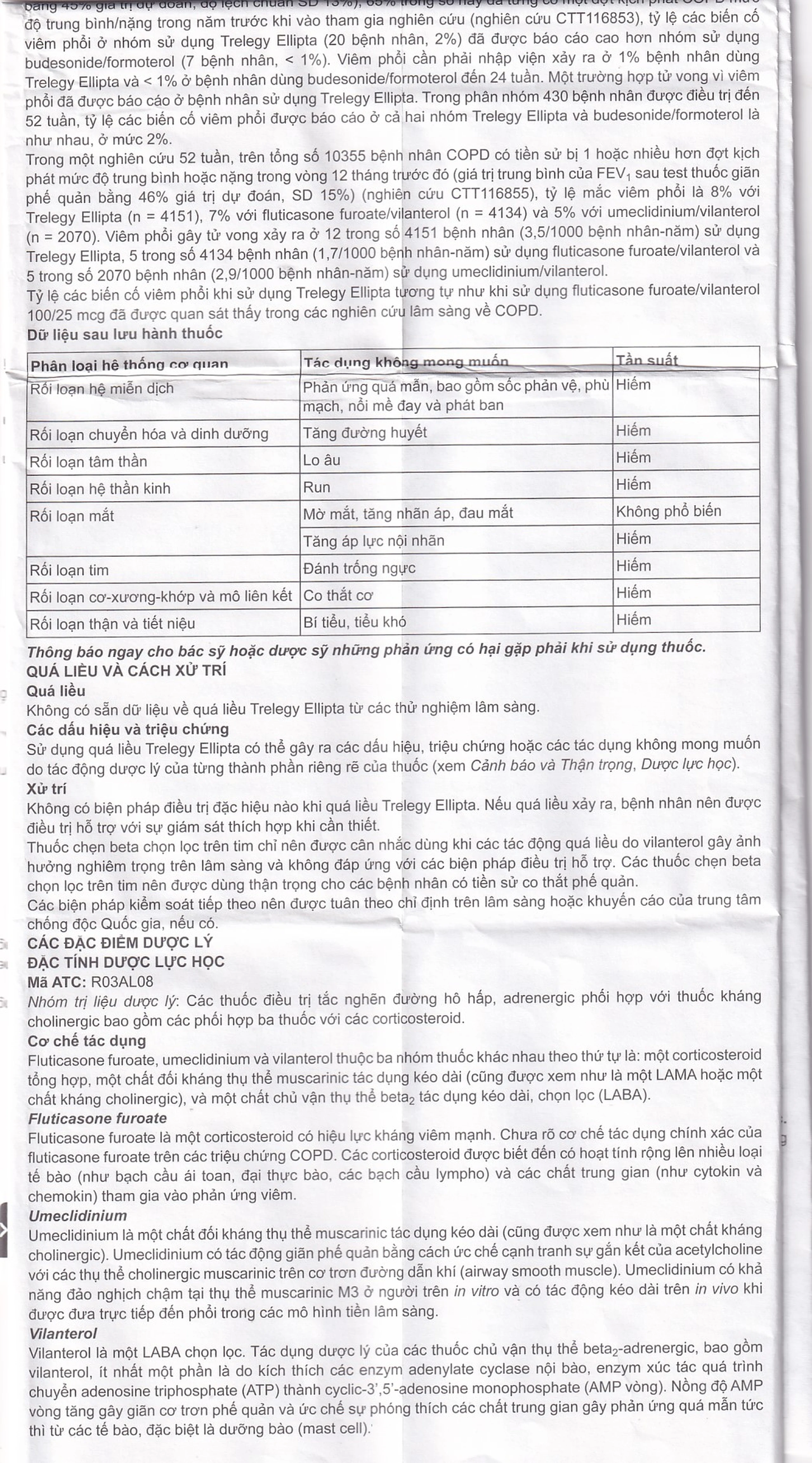 Thuốc bột hít phân liều Trelegy Ellipta GSK điều trị bệnh phổi tắc nghẽn mãn tính (30 liều hít)