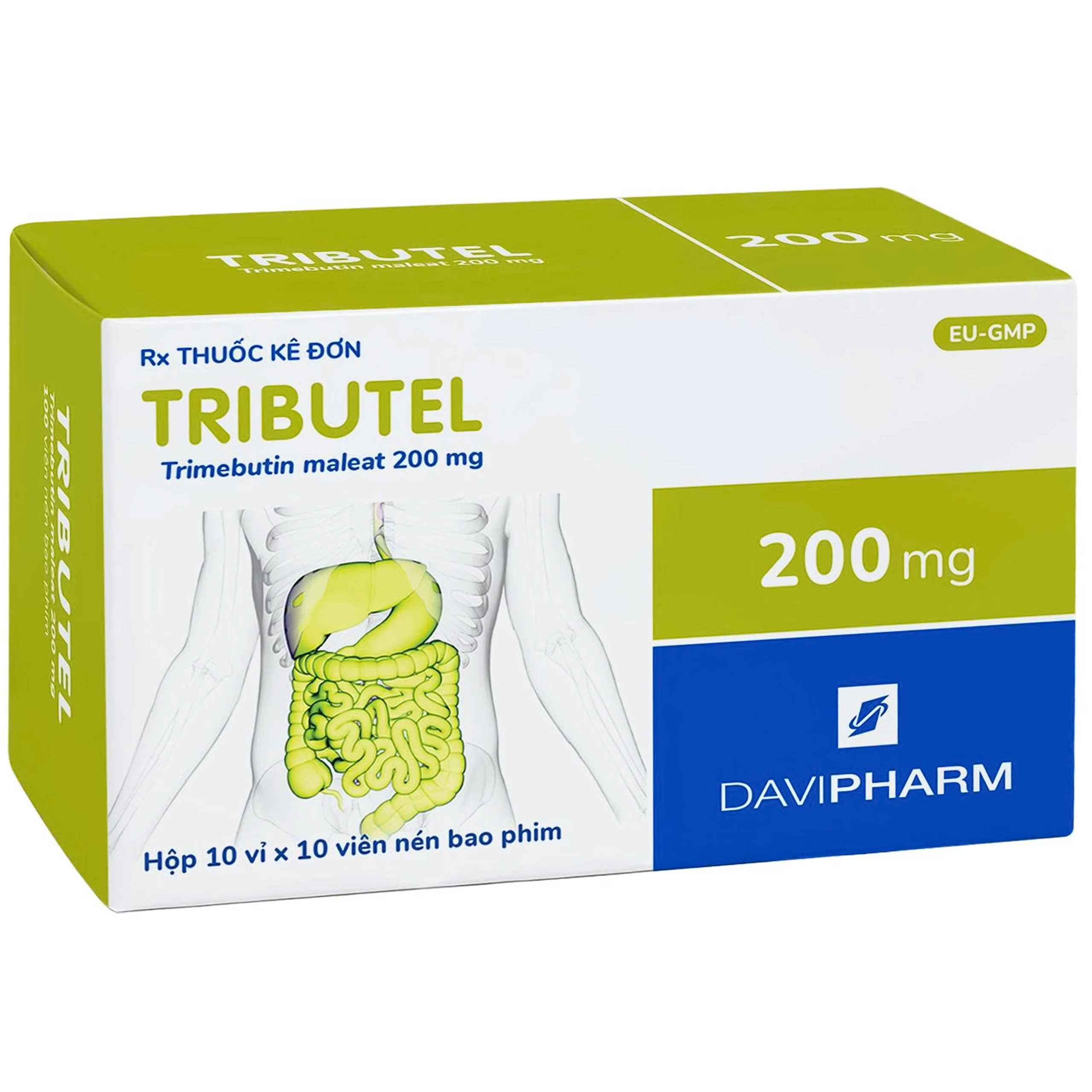 Thuốc Tribute Davipharm điều trị rối loạn chức năng đường tiêu hóa (10 vỉ x 10 viên)