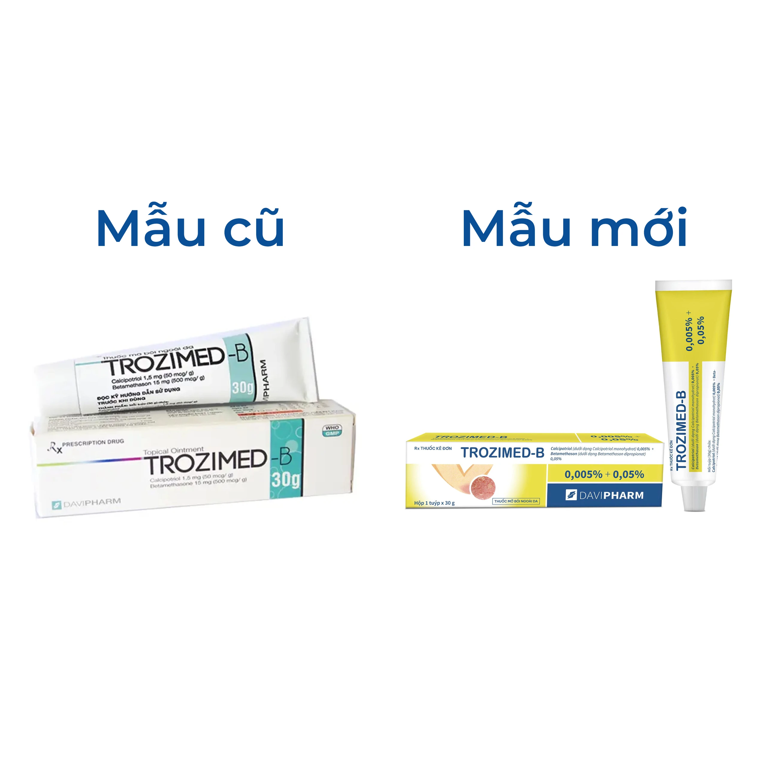Thuốc mỡ Trozimed-B Davipharm điều trị bệnh vảy nến thông thường (30g)