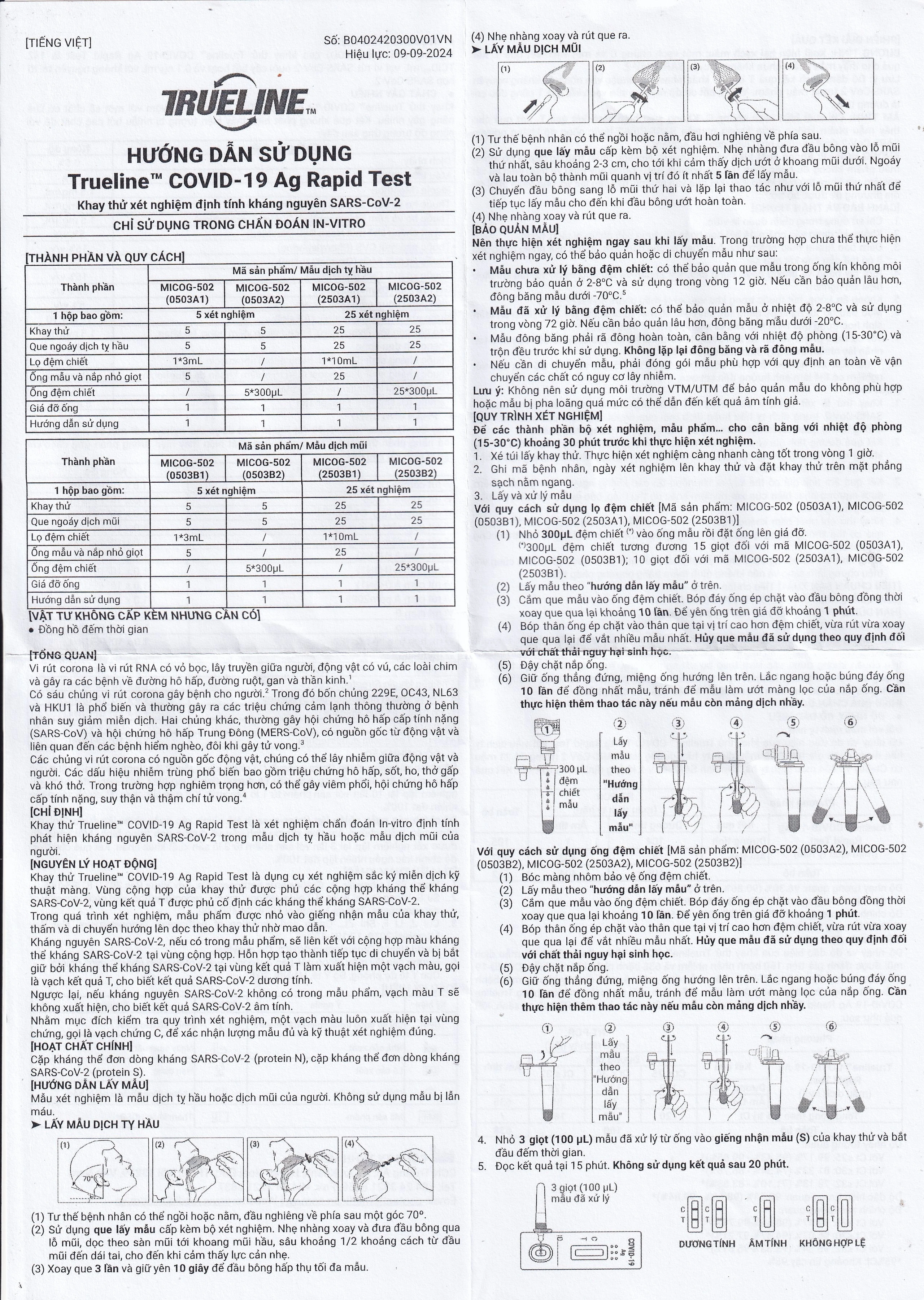 Kit test Covid Trueline - việt nam khay thử xét nghiệm kháng nguyên Sars Cov-2 (25 kit)