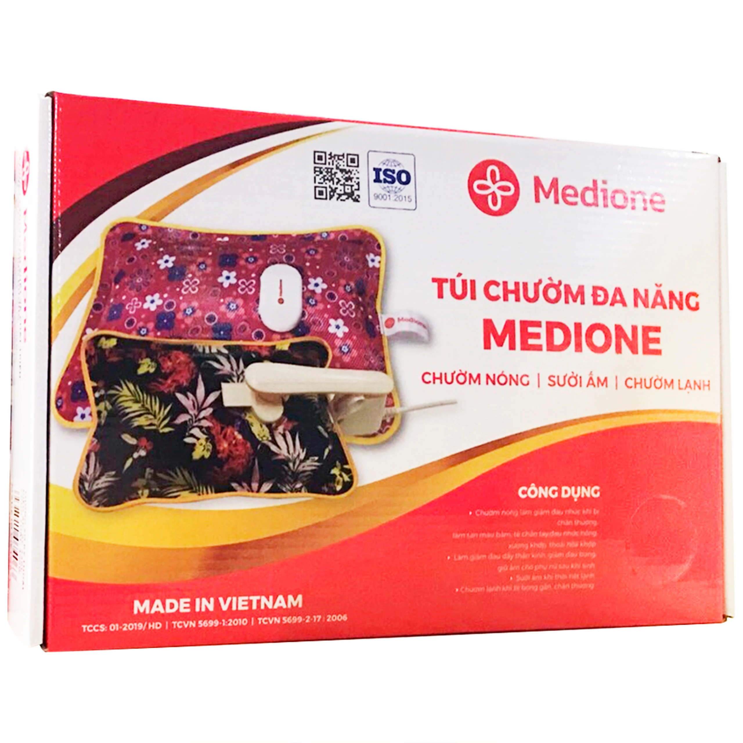 Túi chườm đa năng Medione hỗ trợ chườm nóng, chườm lạnh, giữ ấm 4 - 6 tiếng