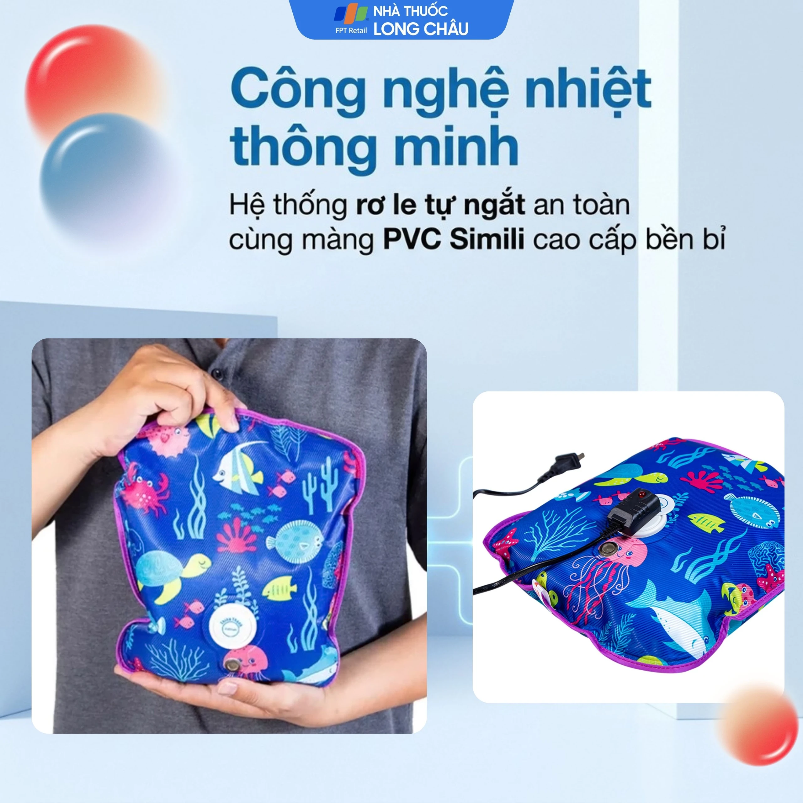 Túi chườm đa năng Thiên Thanh nhỏ hỗ trợ chườm nóng, chườm lạnh, giữ ấm 4 - 6 tiếng 4