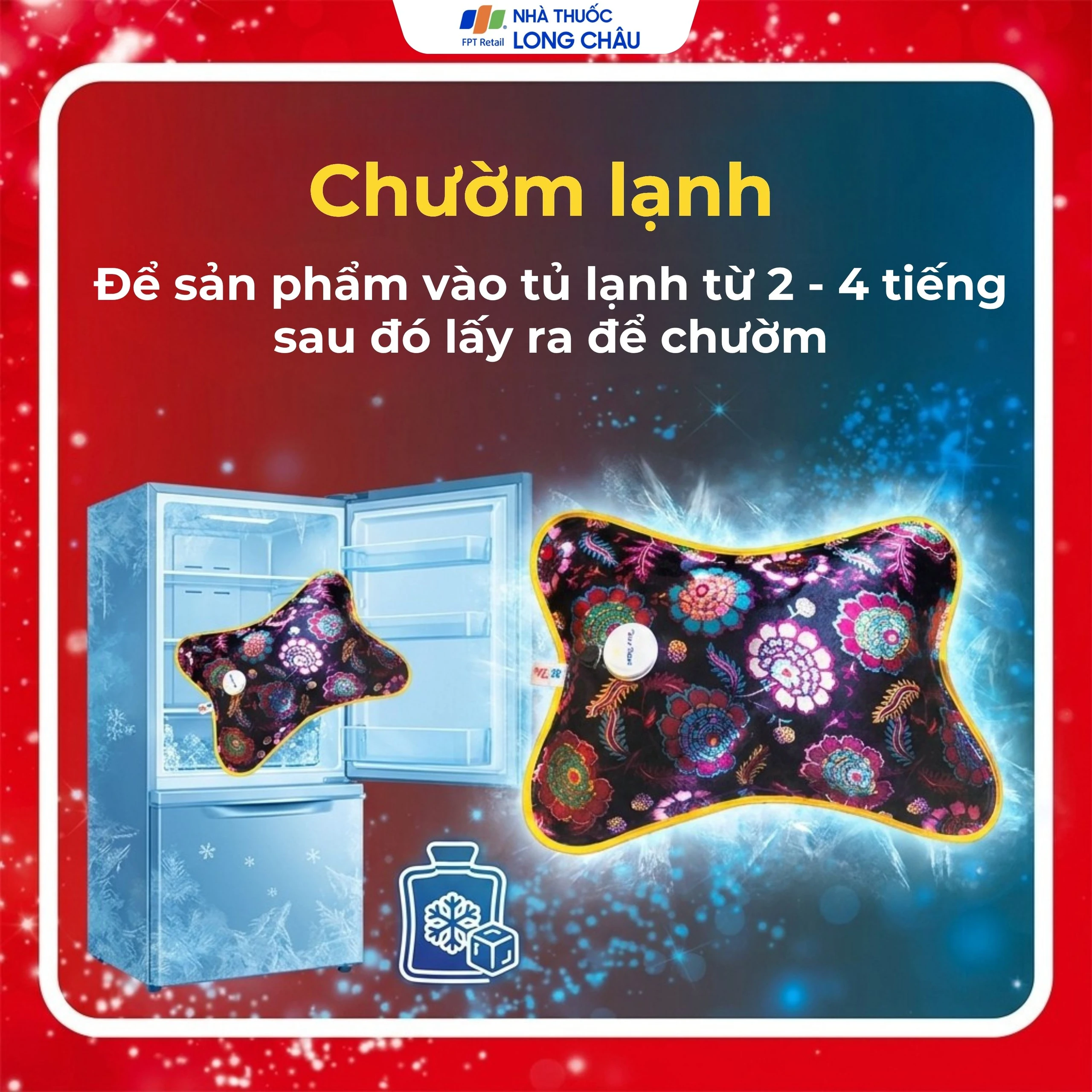 Túi chườm đa năng Thiên Thanh lớn size L hỗ trợ chườm nóng, chườm lạnh, giữ ấm 4 - 6 tiếng