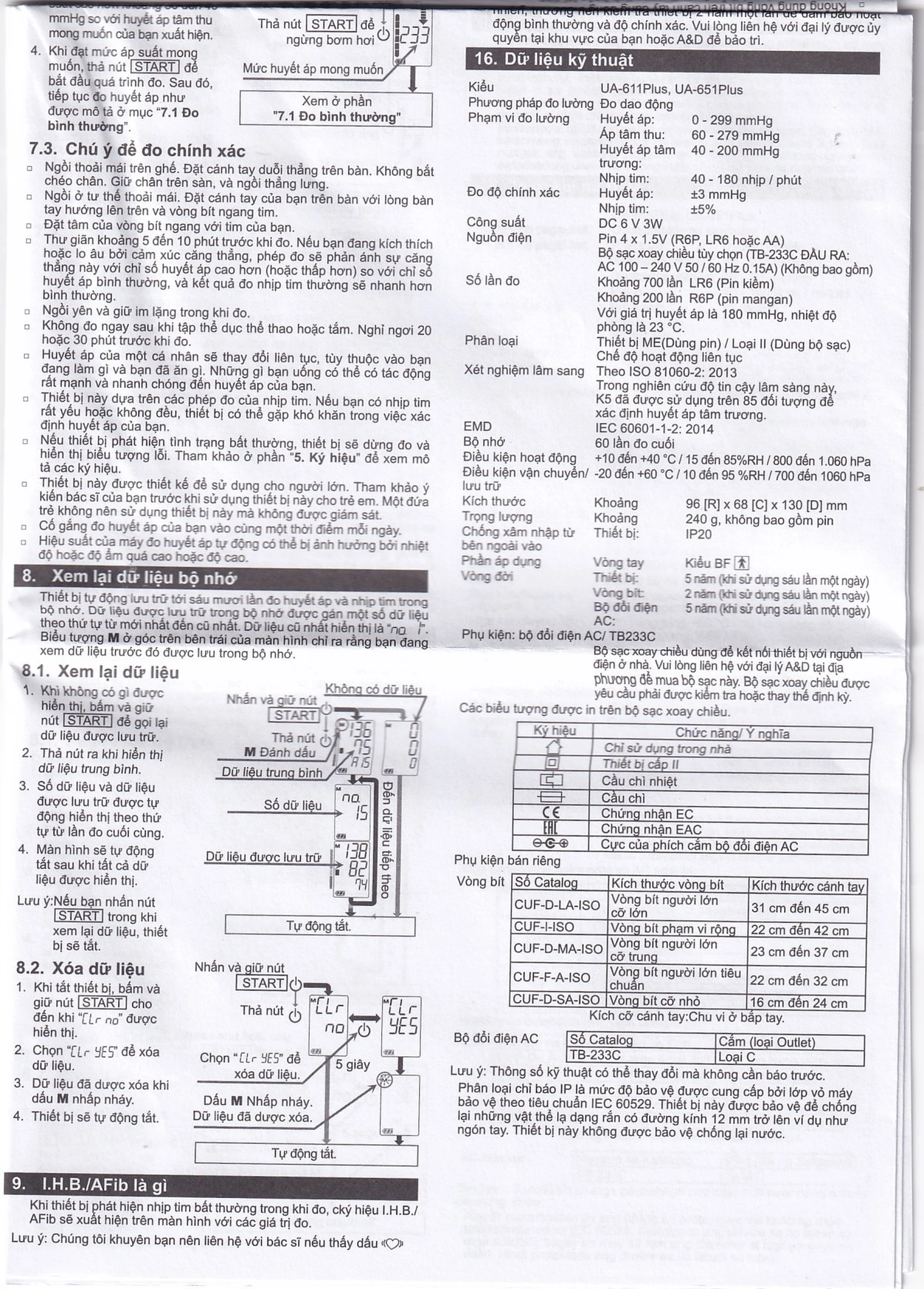 Máy đo huyết áp bắp tay AND UA-611 Plus Afib hỗ trợ đo huyết áp, cảnh báo đột quỵ