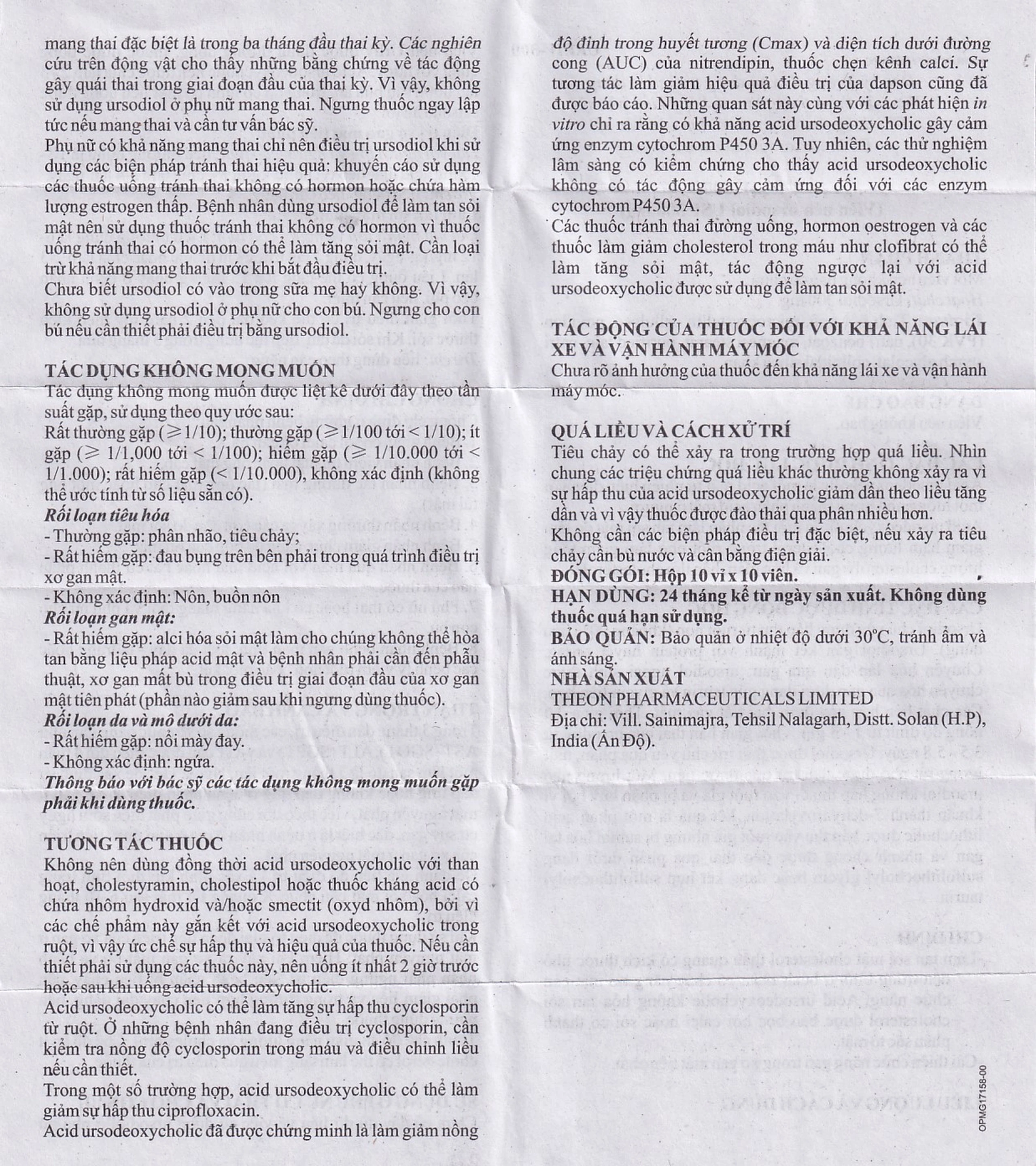 Thuốc Urliv 300 Theon Pharmaceuticals điều trị làm tan sỏi mật, cải thiện chức năng gan (10 vỉ x 10 viên)