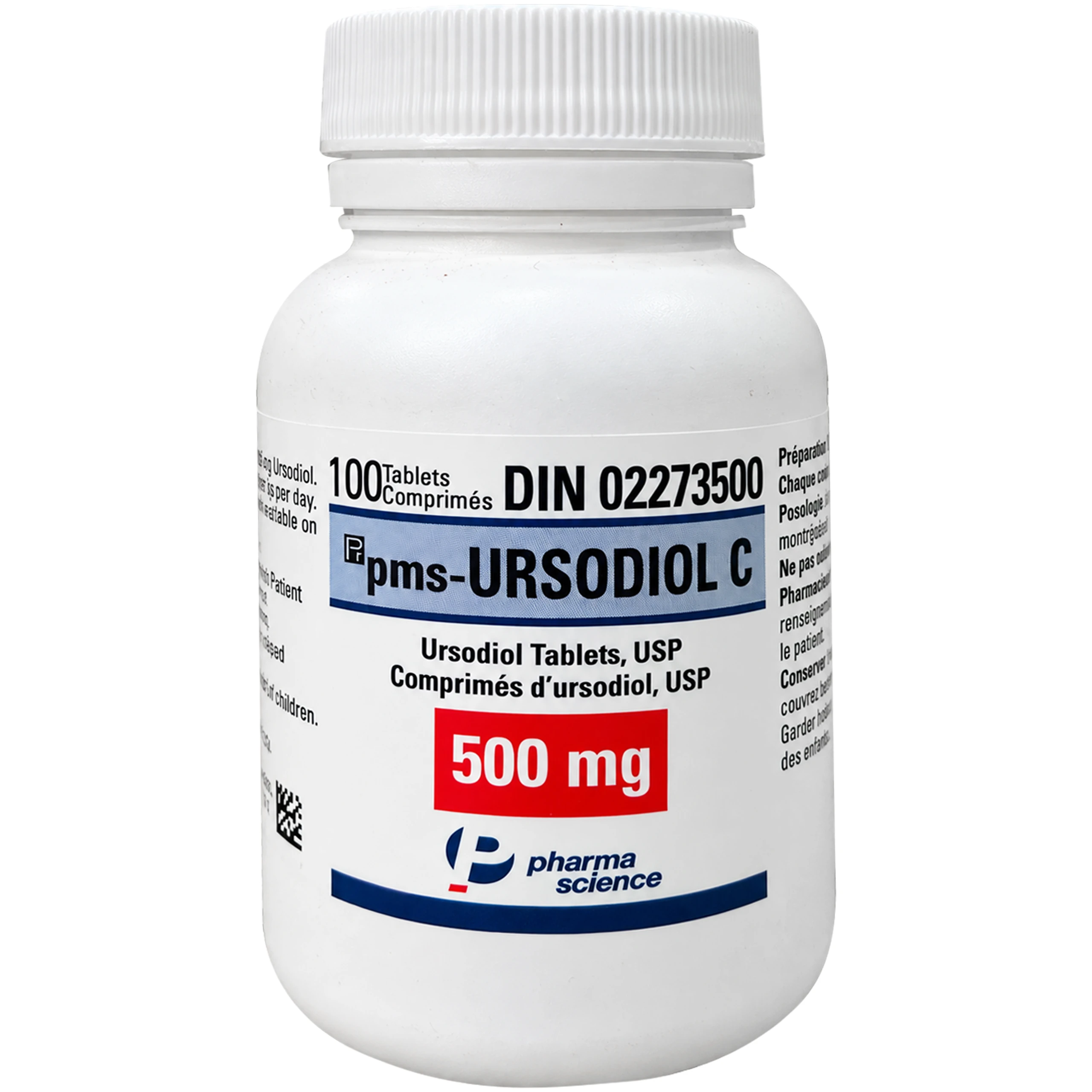 Thuốc Ursodiol C 500mg PharmaScience điều trị xơ gan ứ mật, làm tan sỏi mật (100 viên) 1