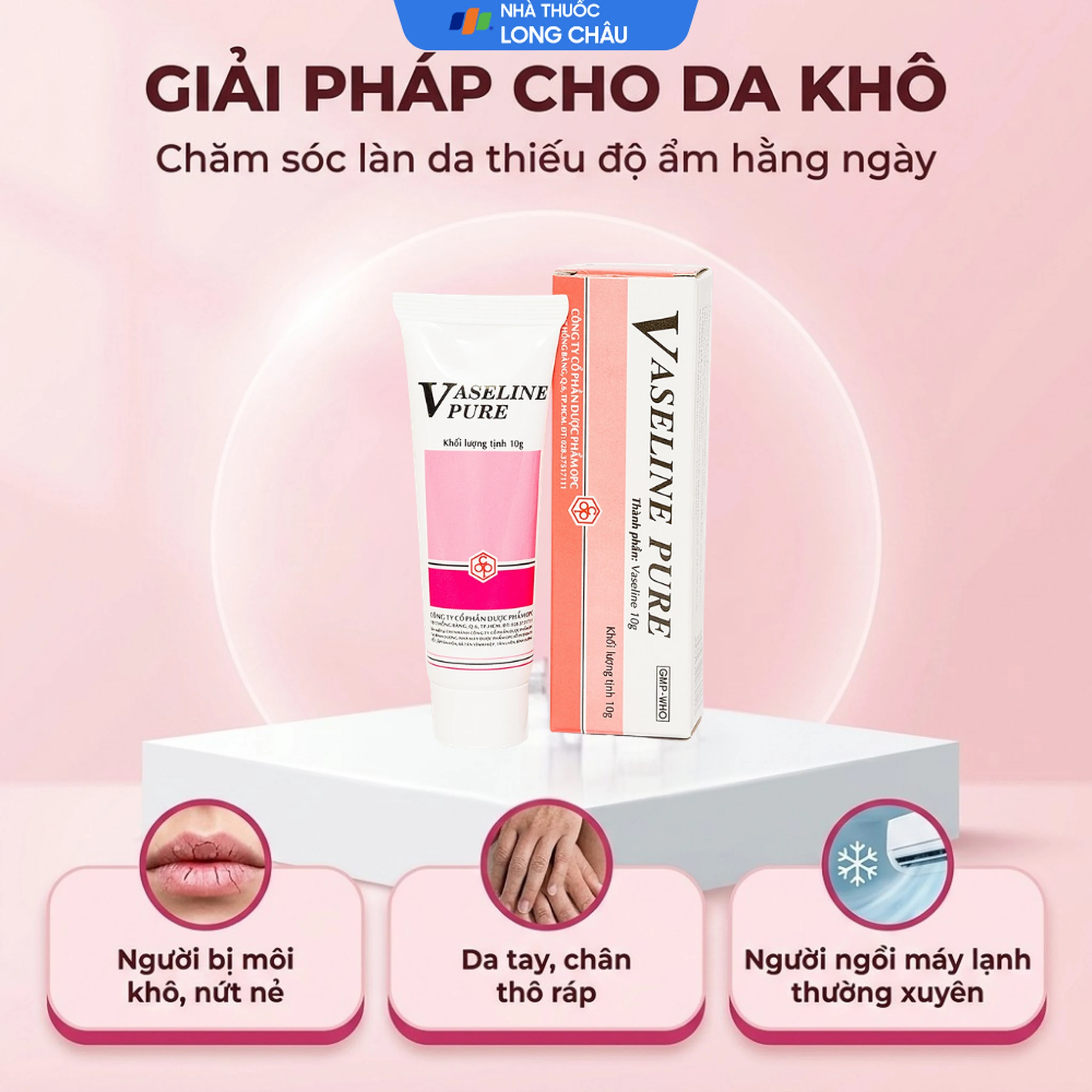 Kem dưỡng ẩm Vaseline Pure OPC (10g) 4