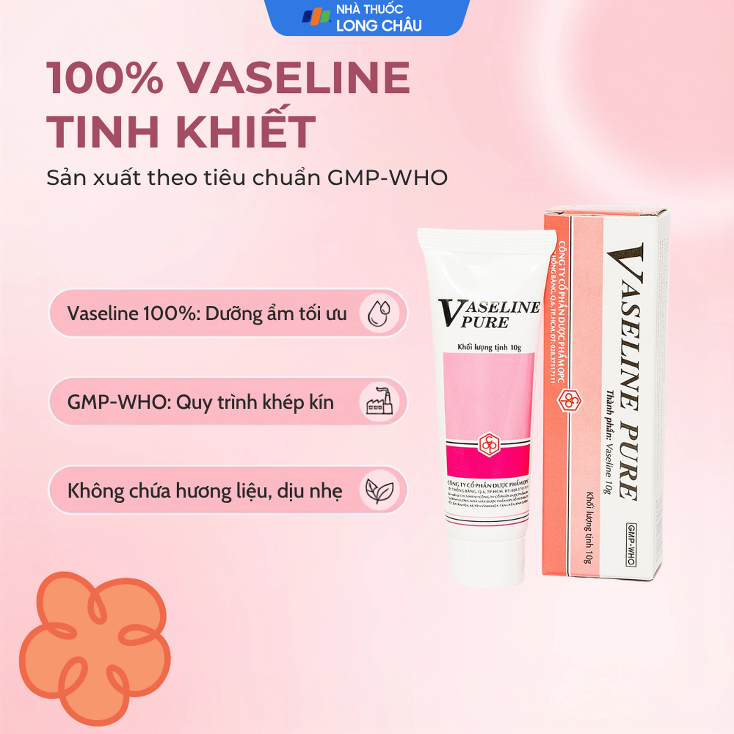 Kem dưỡng ẩm Vaseline Pure OPC (10g) 3