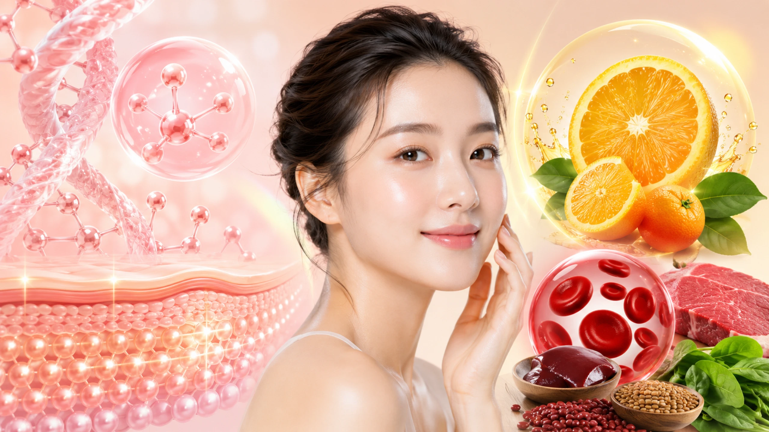 Vì sao nên bổ sung collagen cùng vitamin C và sắt? Giải đáp từ cơ chế tổng hợp collagen của cơ thể