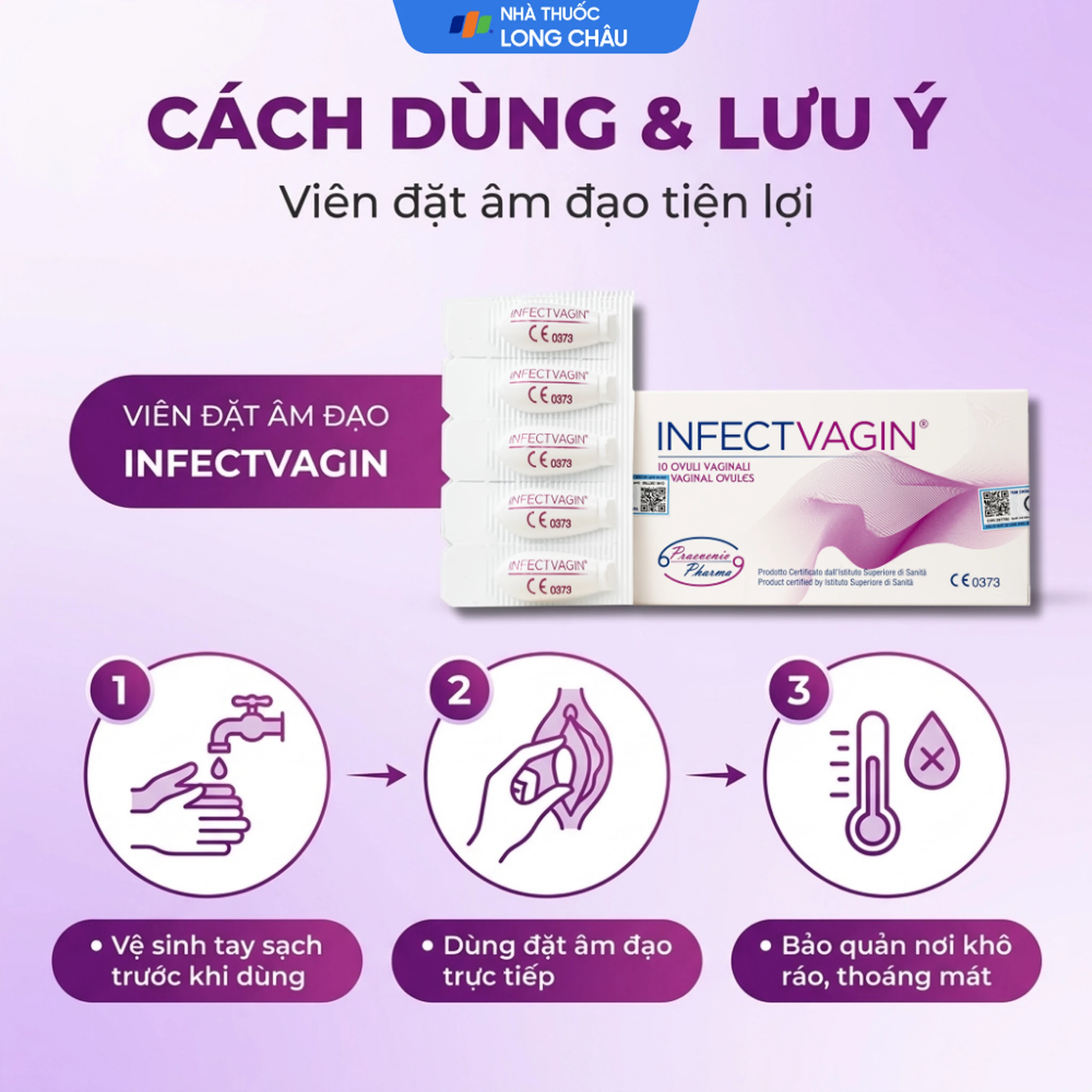 Viên đặt âm đạo Infectvagin hỗ trợ điều trị viêm cổ tử cung, teo niêm mạc âm đạo (2 vỉ x 5 viên) 5